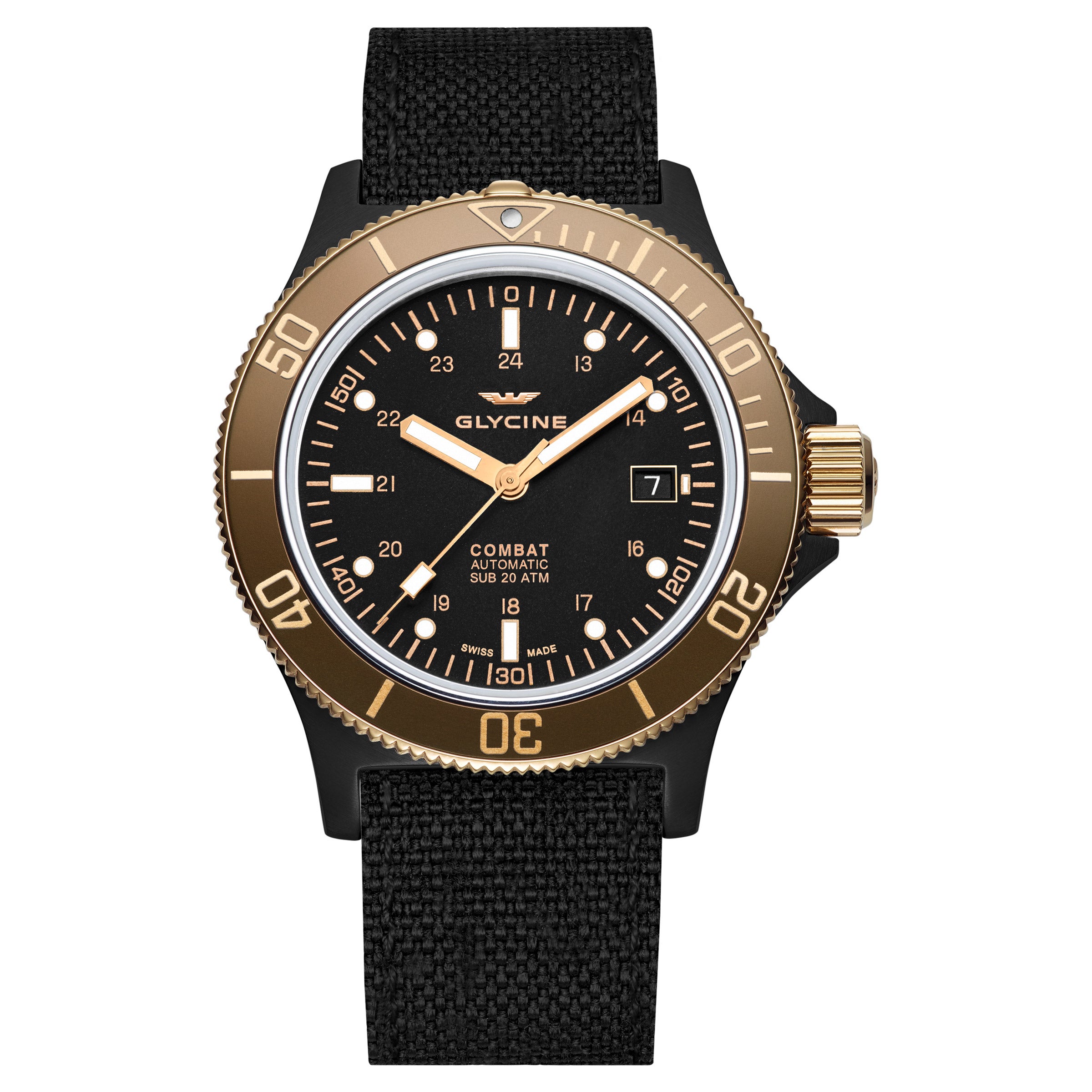GLYCINE COMBAT STAINLESS STEEL MEN'S AUTOMATIC WATCH