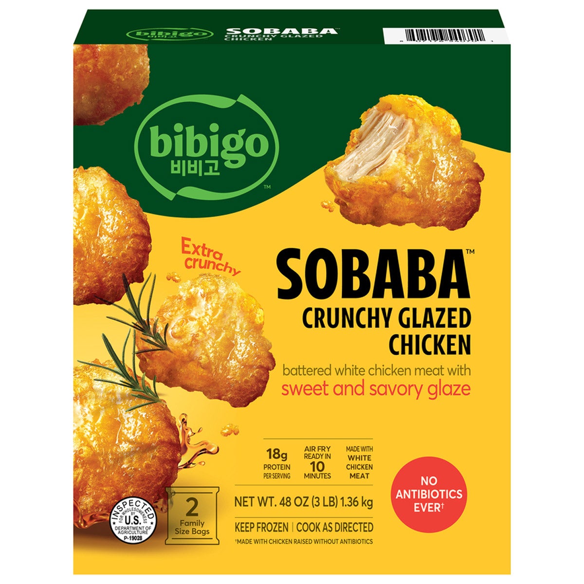 BIBIGO SOBABA CRUNCHY CHICKEN 48 OUNCE BOX - Image 1