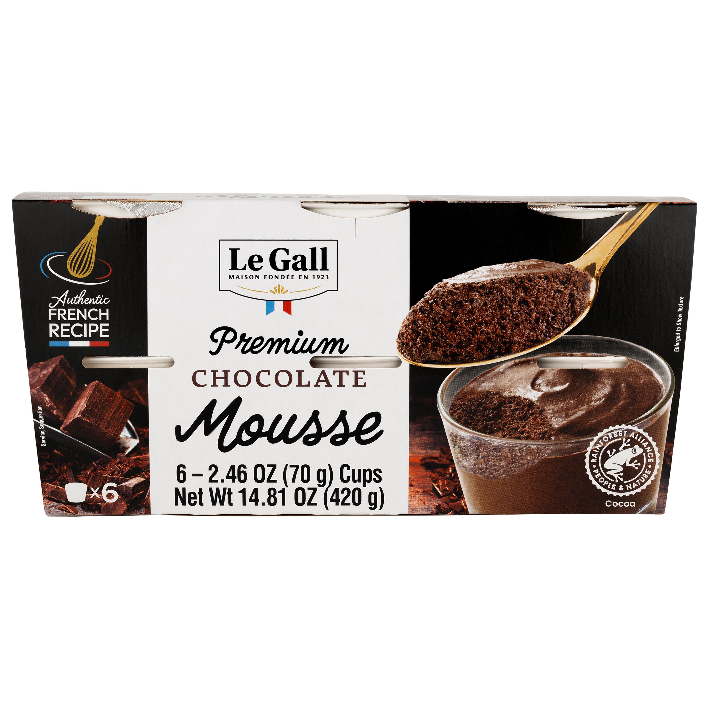 LE GALL FRENCH CHOCOLATE MOUSSES 6/2.47 OZ