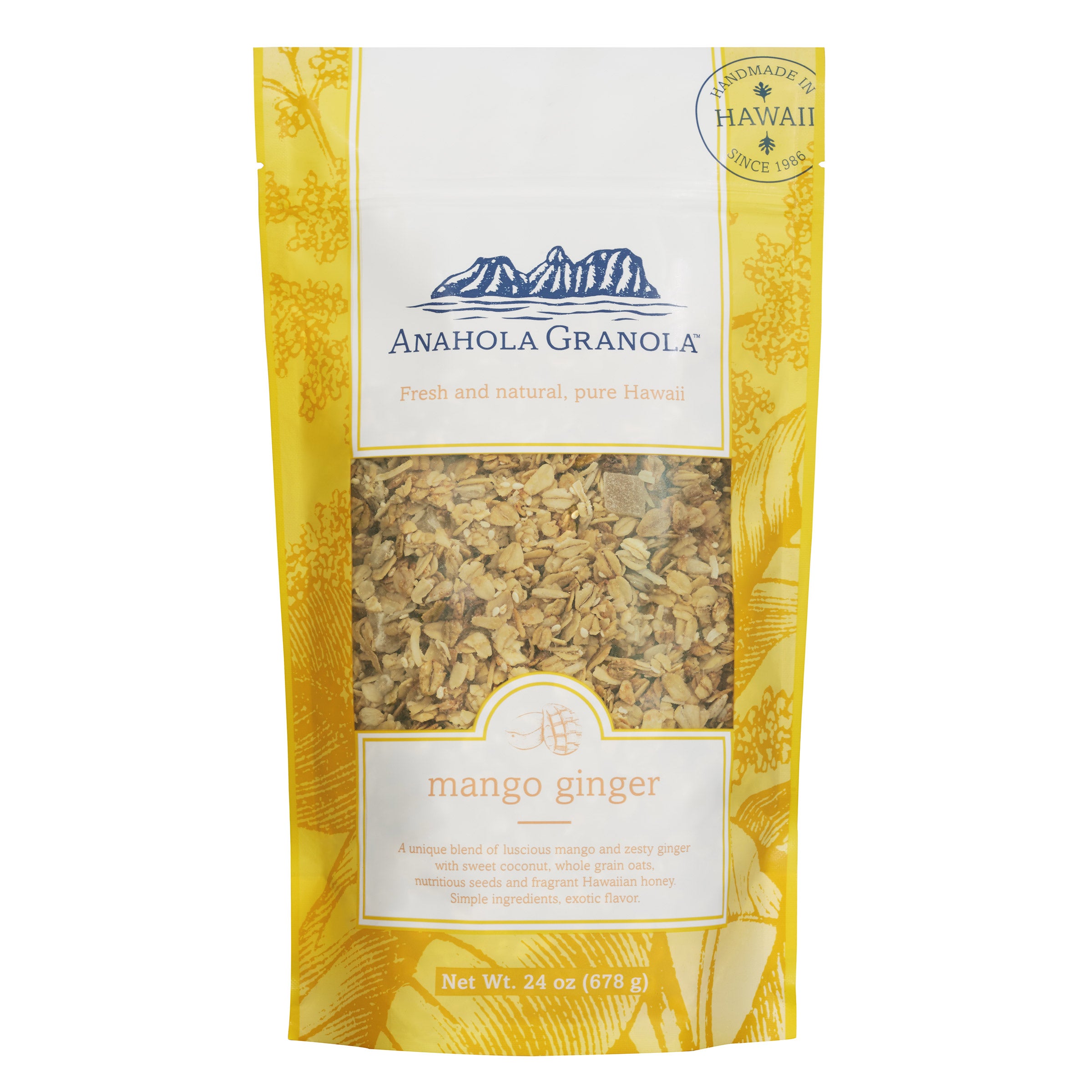 ANAHOLA GRANOLA MANGO GINGER FLAVOR NET WT 24 OZ