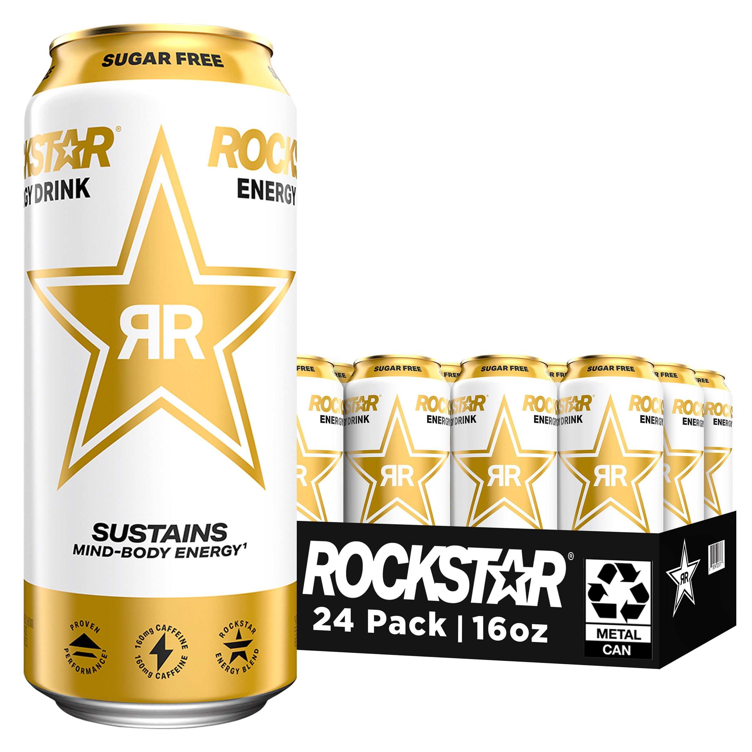Rockstar Sugar Free Energy Drink, 24-Pack (16 oz Cans) - Image 1