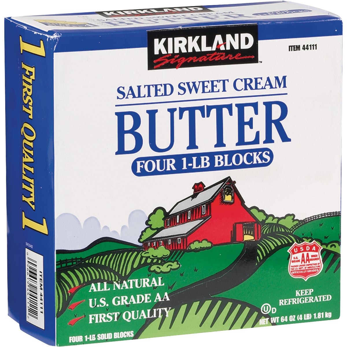 KIRKLAND SIGNATURE BUTTER SOLIDS 4 PACK 1 POUND EACH - Image 1