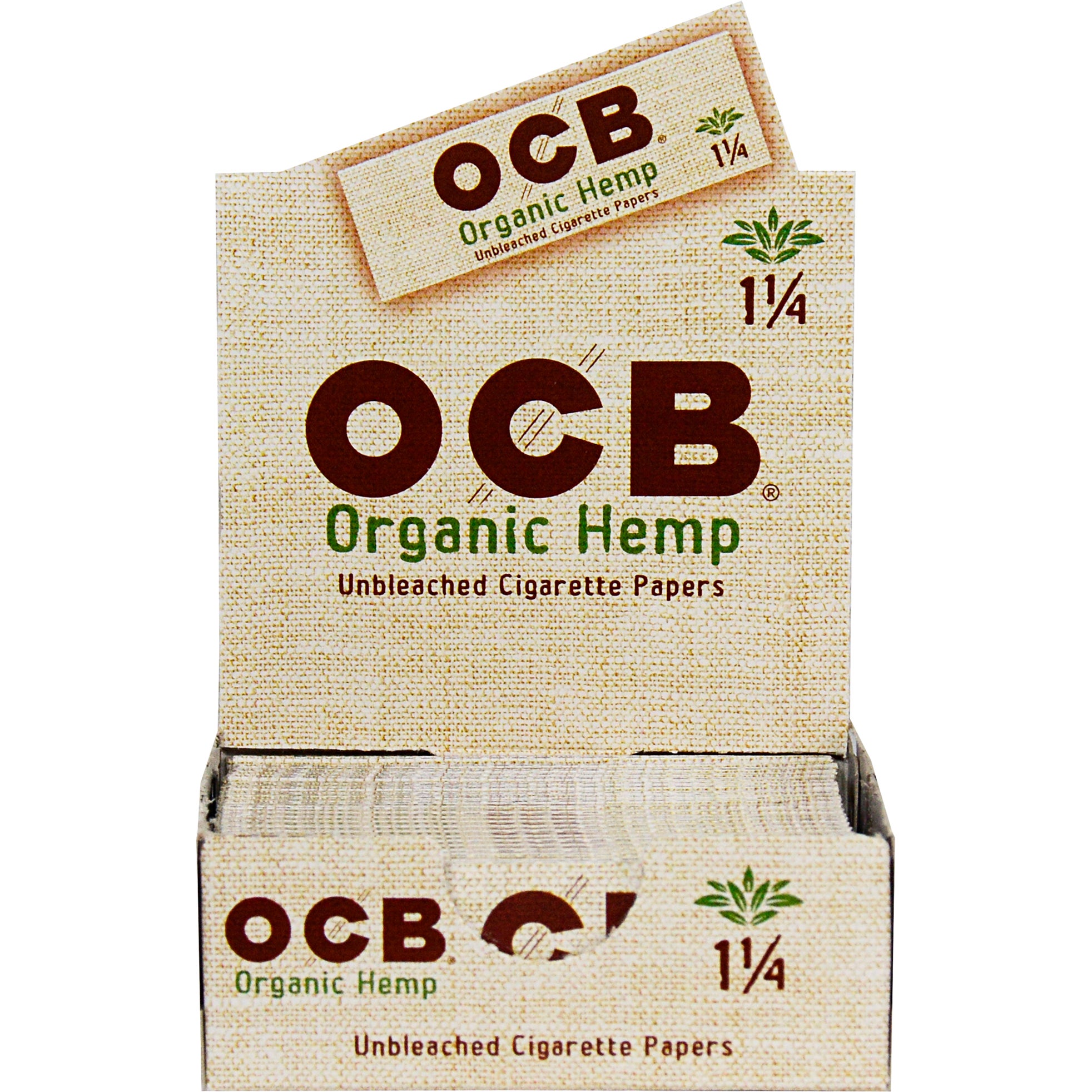 OCB ORGANIC UNBLEACHED HEMP CIGARETTE PAPERS 24 CT - Image 1