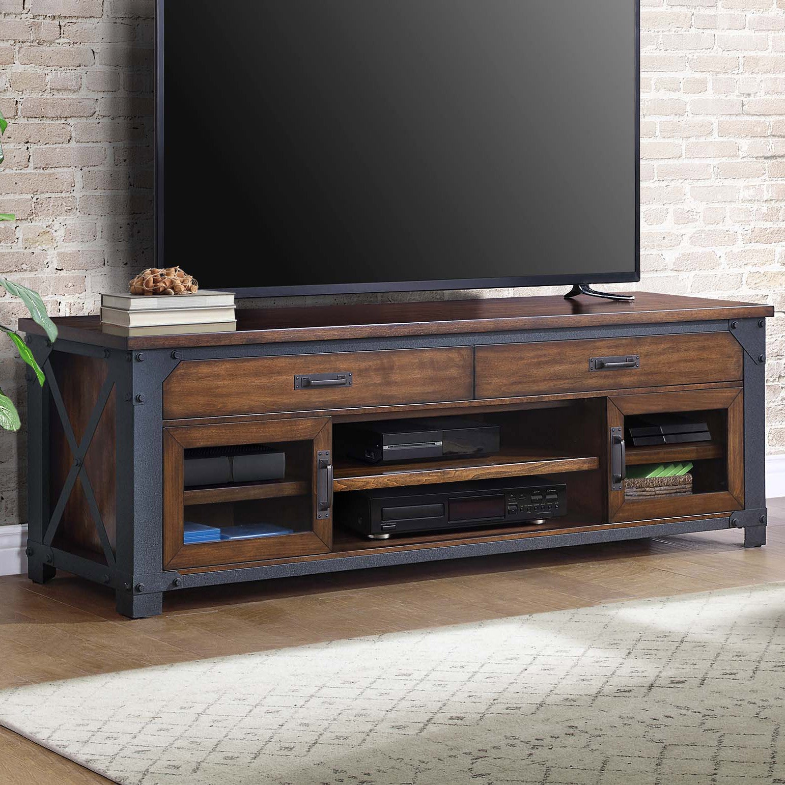 BAYSIDE FURNISHINGS ODESSA 72¨ 3-IN-1 TV CONSOLE - Image 1