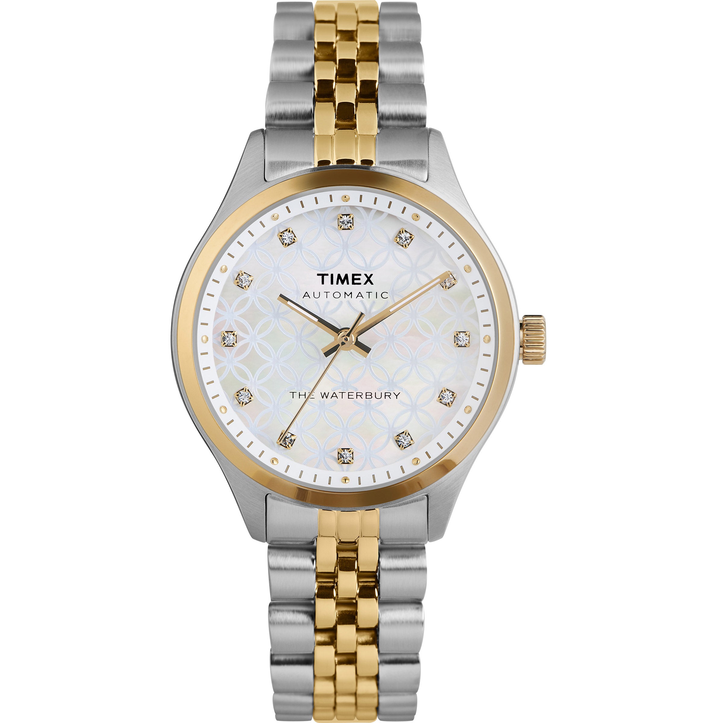 TIMEX WATERBURY TWO-TONE CASE LADIES AUTOMATIC WATCH - Image 1