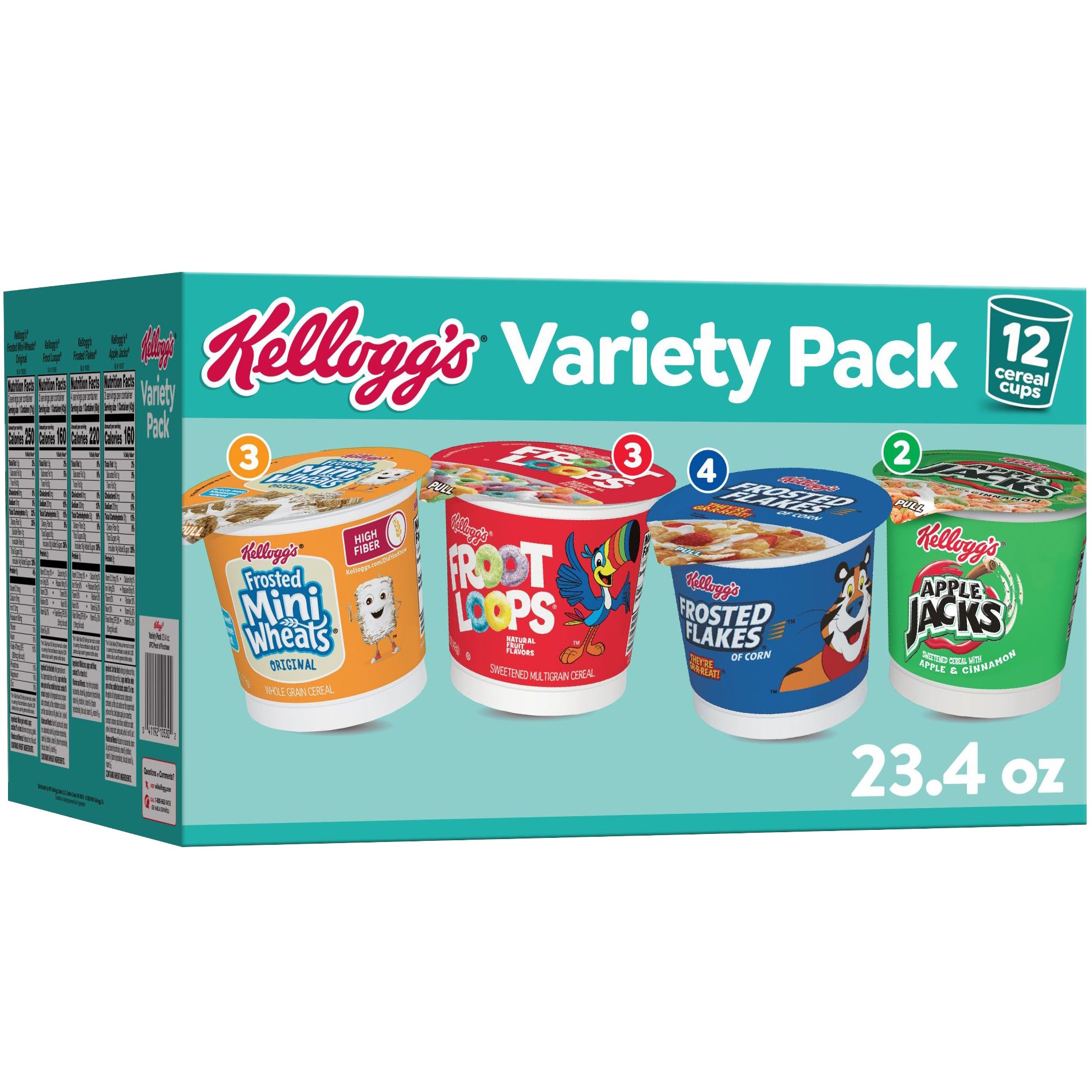 KELLOGG'S CEREAL CUP VARIETY 12 CT - Image 1