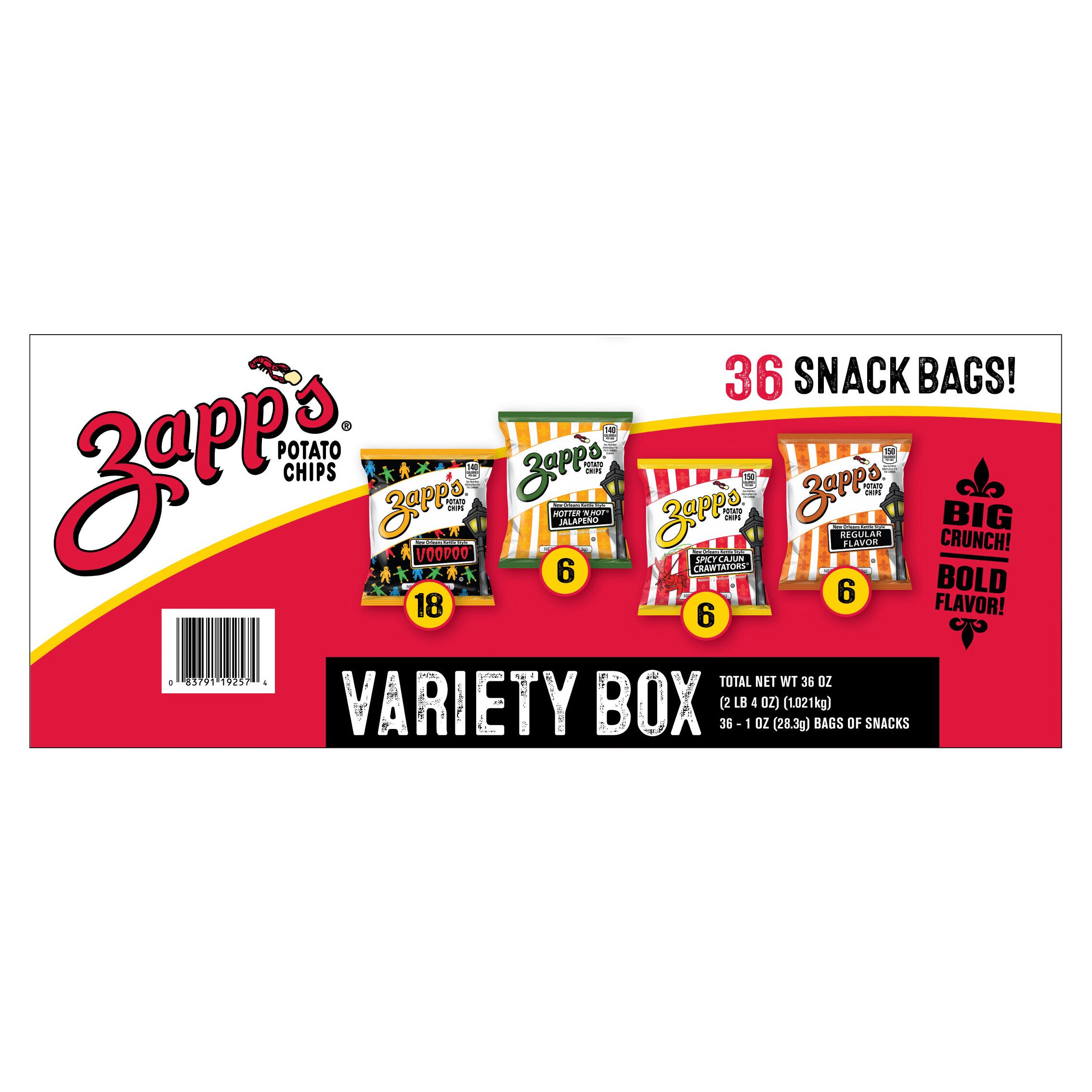 ZAPP'S VARIETY CHIPS 36/1.0 OZ - Image 1