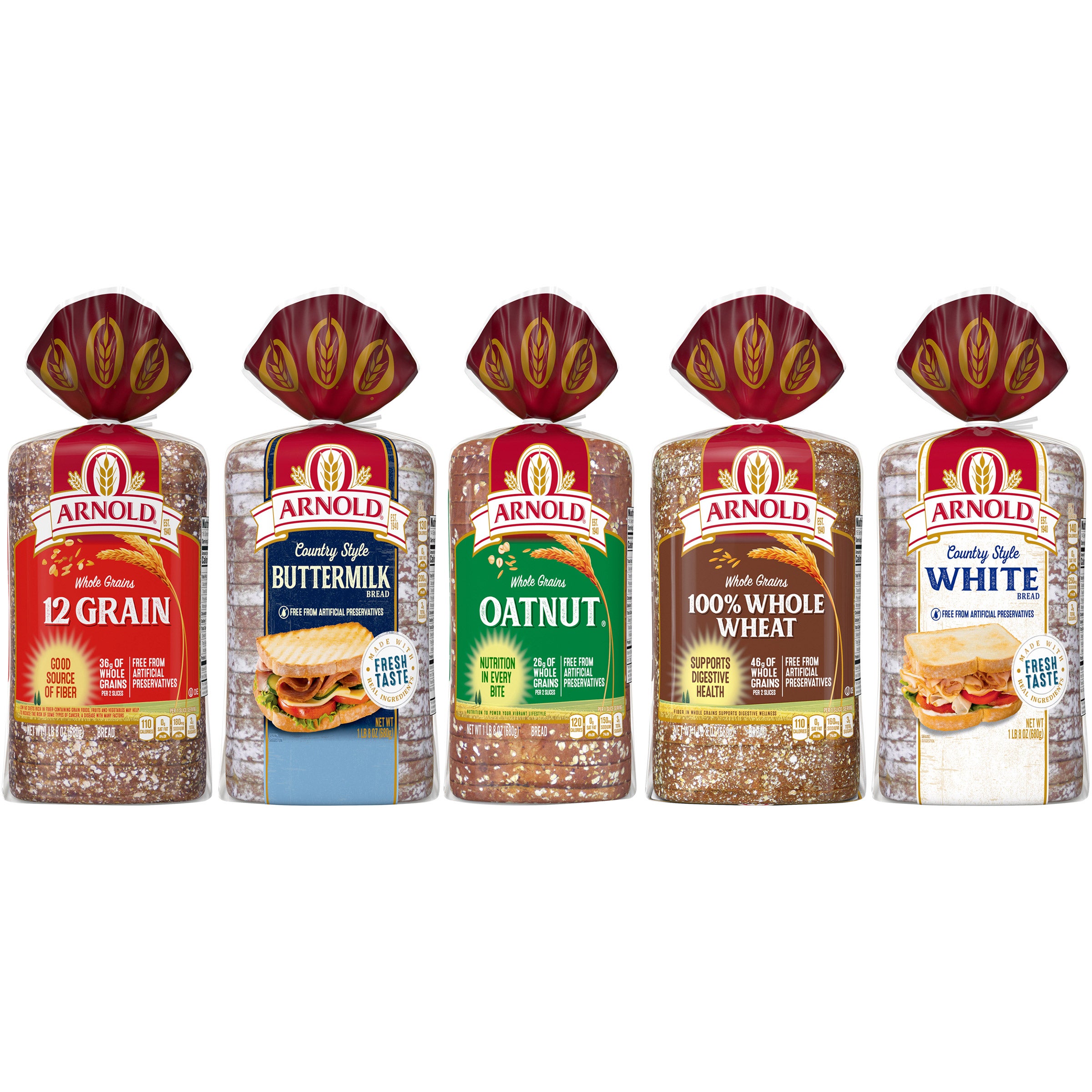 ARNOLD MIX & MATCH PICK ANY 2 LOAVES 2/24 OUNCE LOAVES