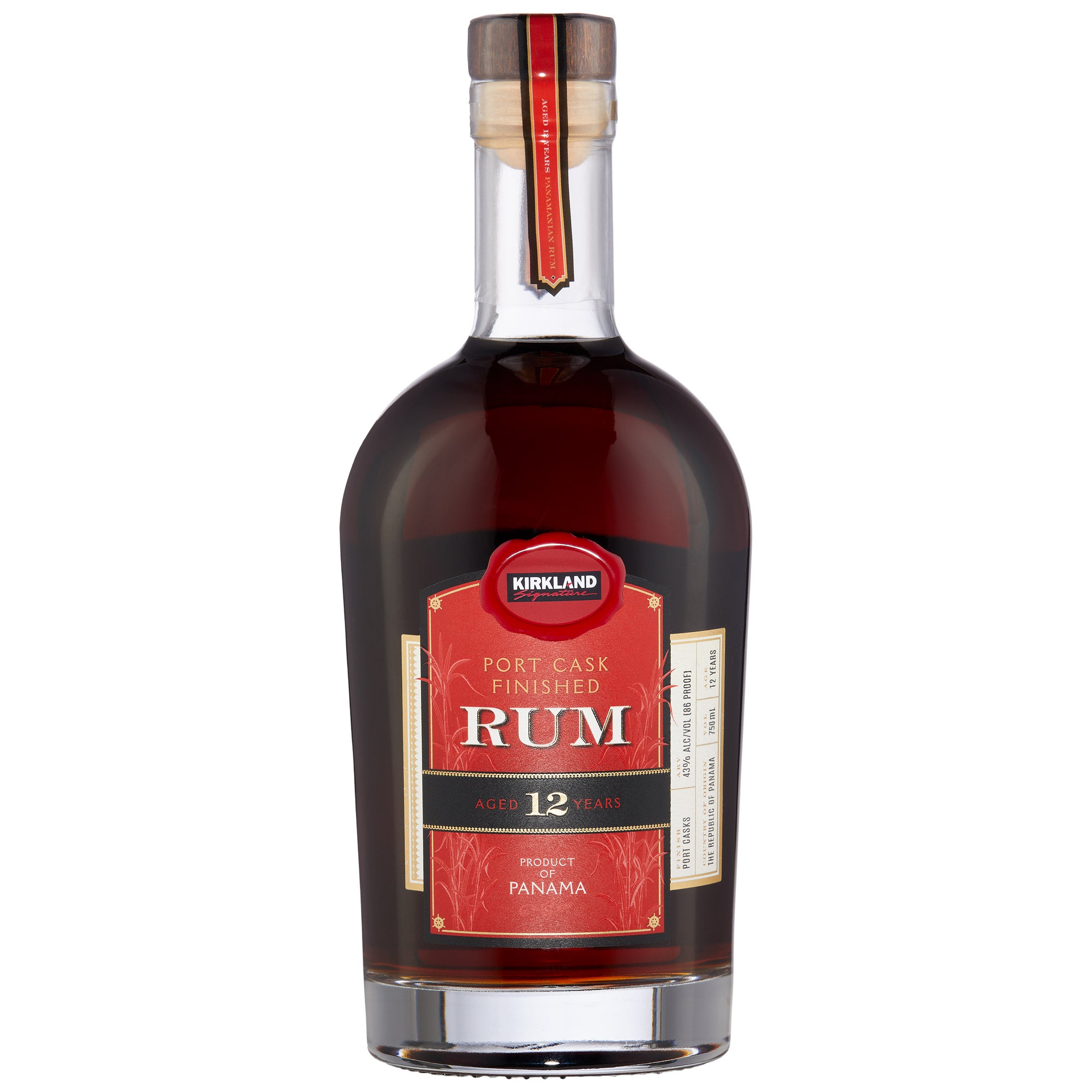 KIRKLAND SIGNATURE 12YR AGED PORT CSK RUM PANAMA 750 ML