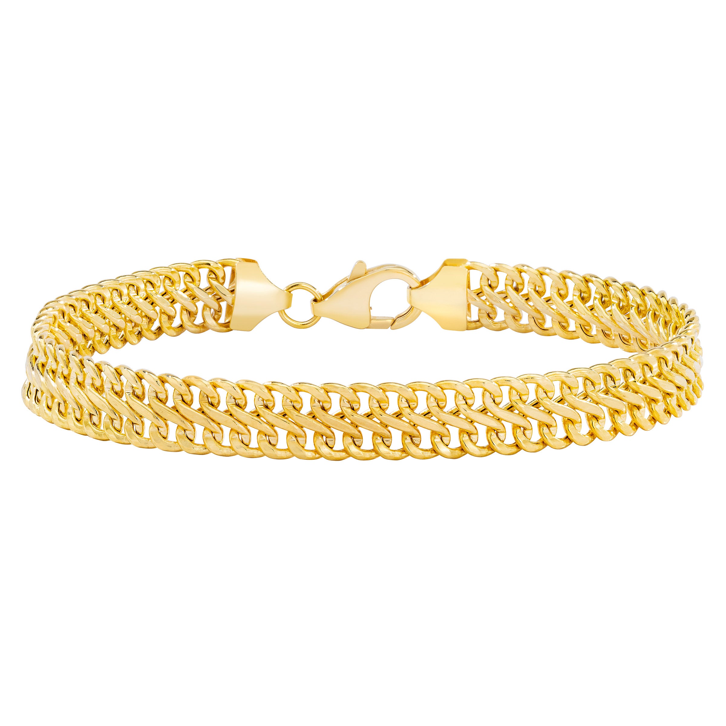 14KT YELLOW GOLD 7.5¨ INFINITY LINK BRACELET MADE IN ITALY