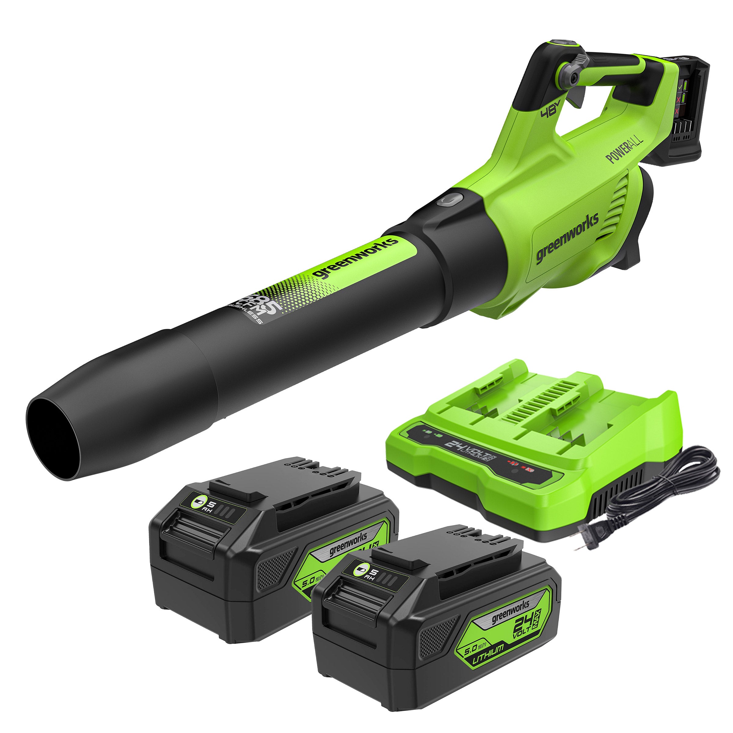 GREENWORKS 2X24V LEAF BLOWER