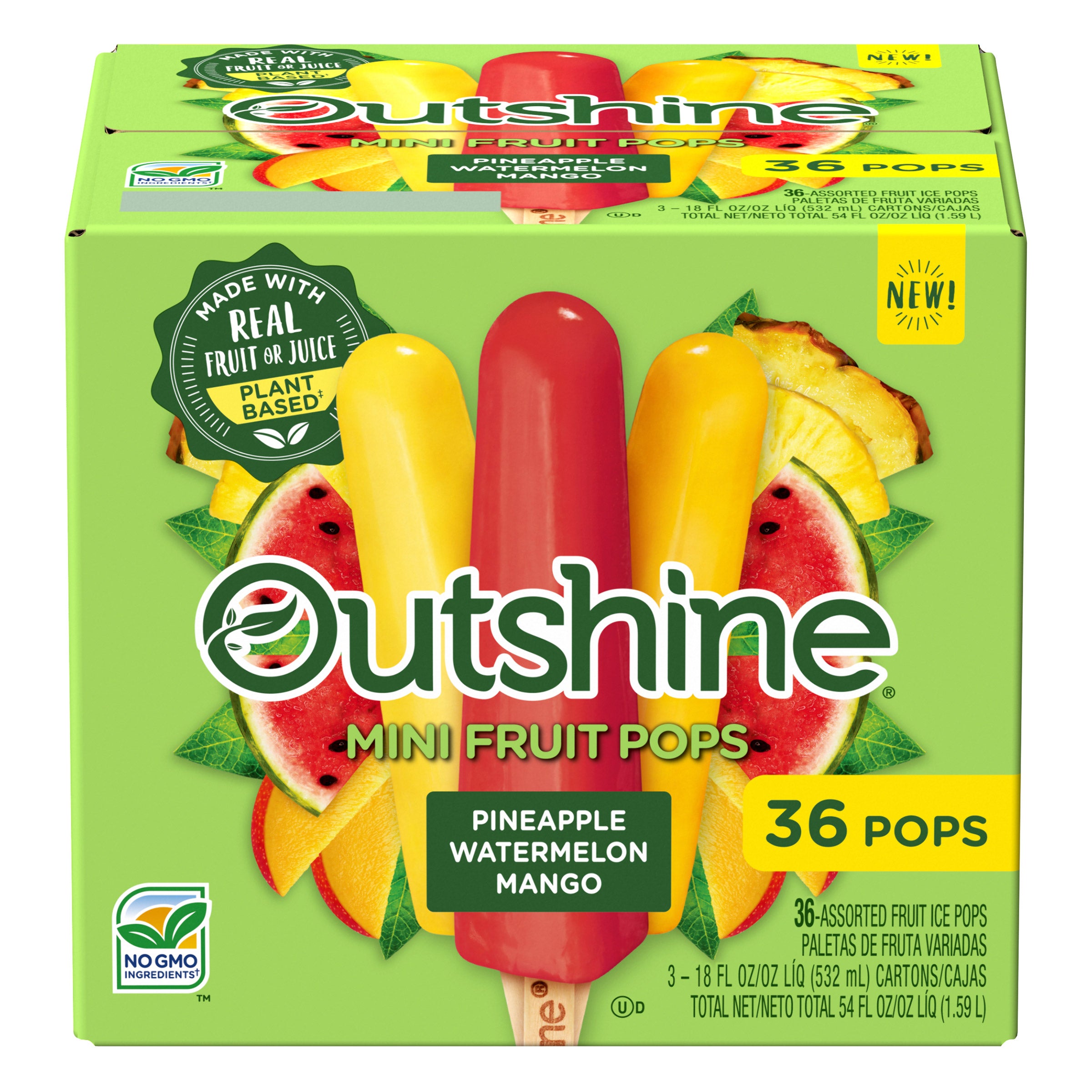 OUTSHINE MINI FRUIT POPS 36 CT