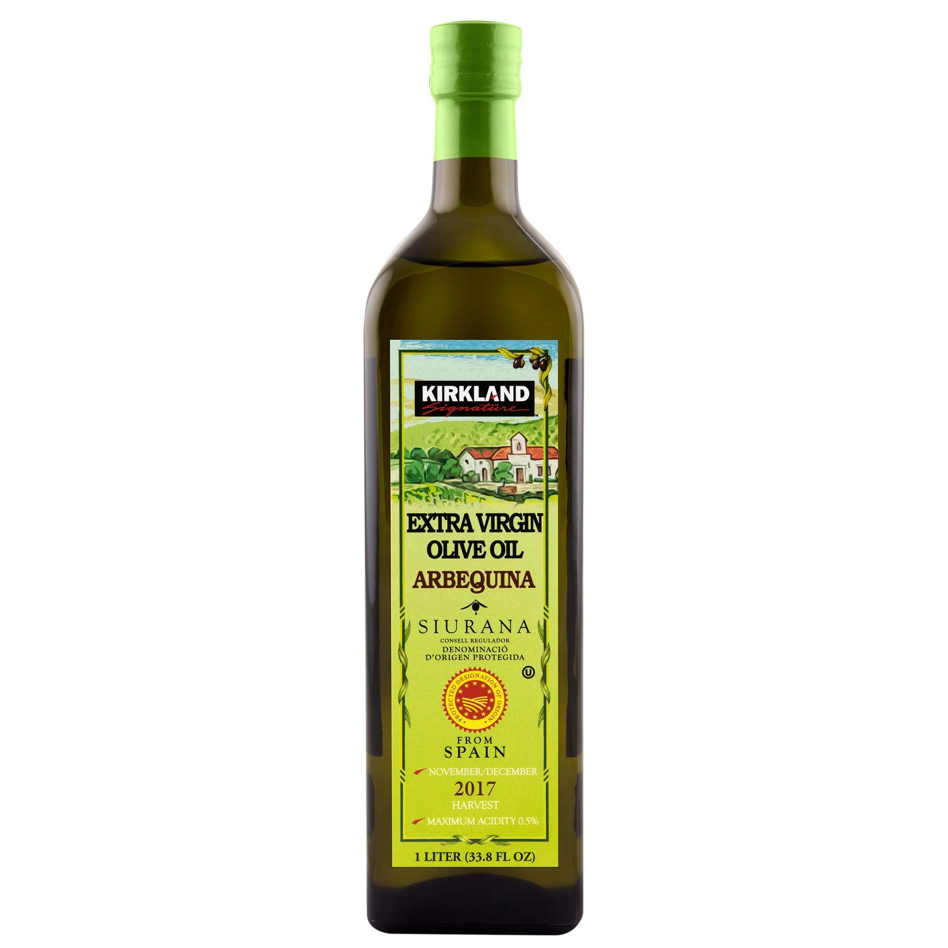 KIRKLAND SIGNATURE ARBEQUINA EVOO 1 LITER BOTTLE
