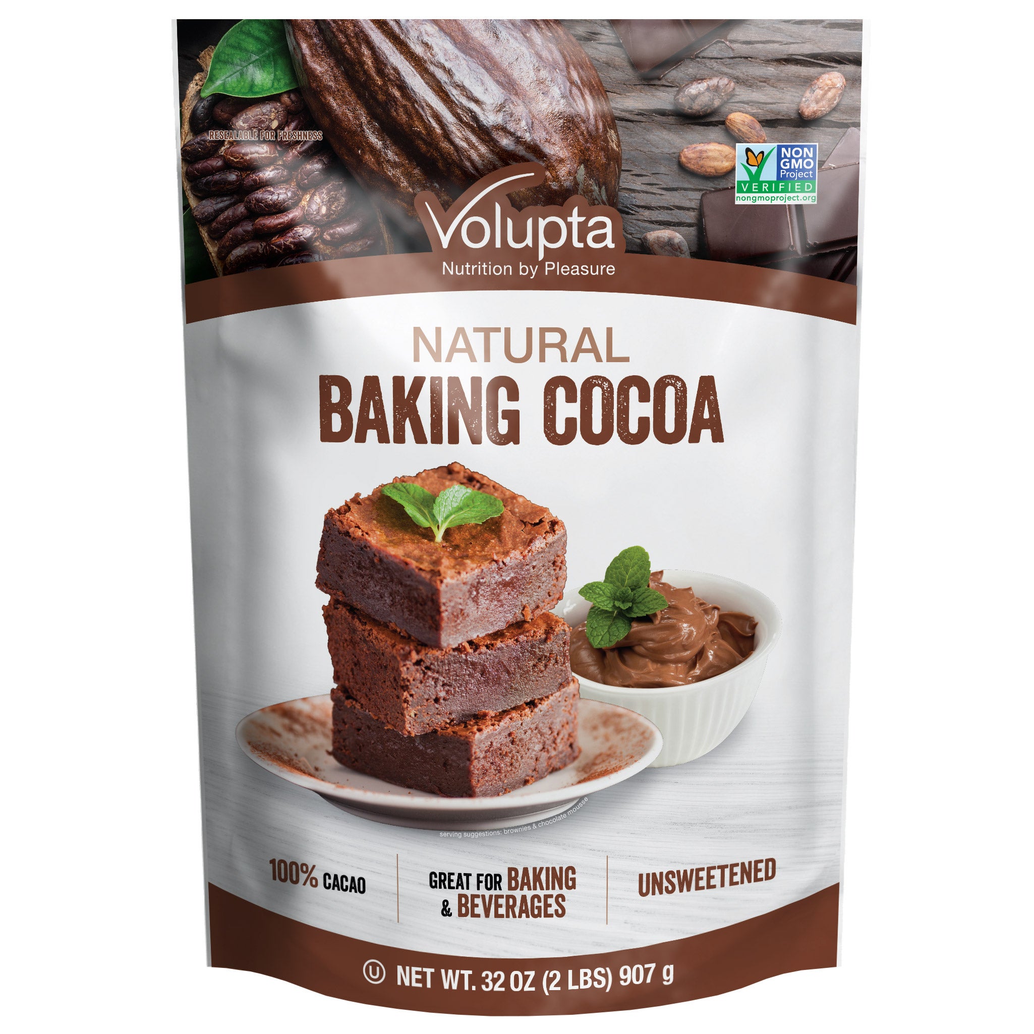 VOLUPTA BAKING COCOA 32 OUNCE BAG - Image 1