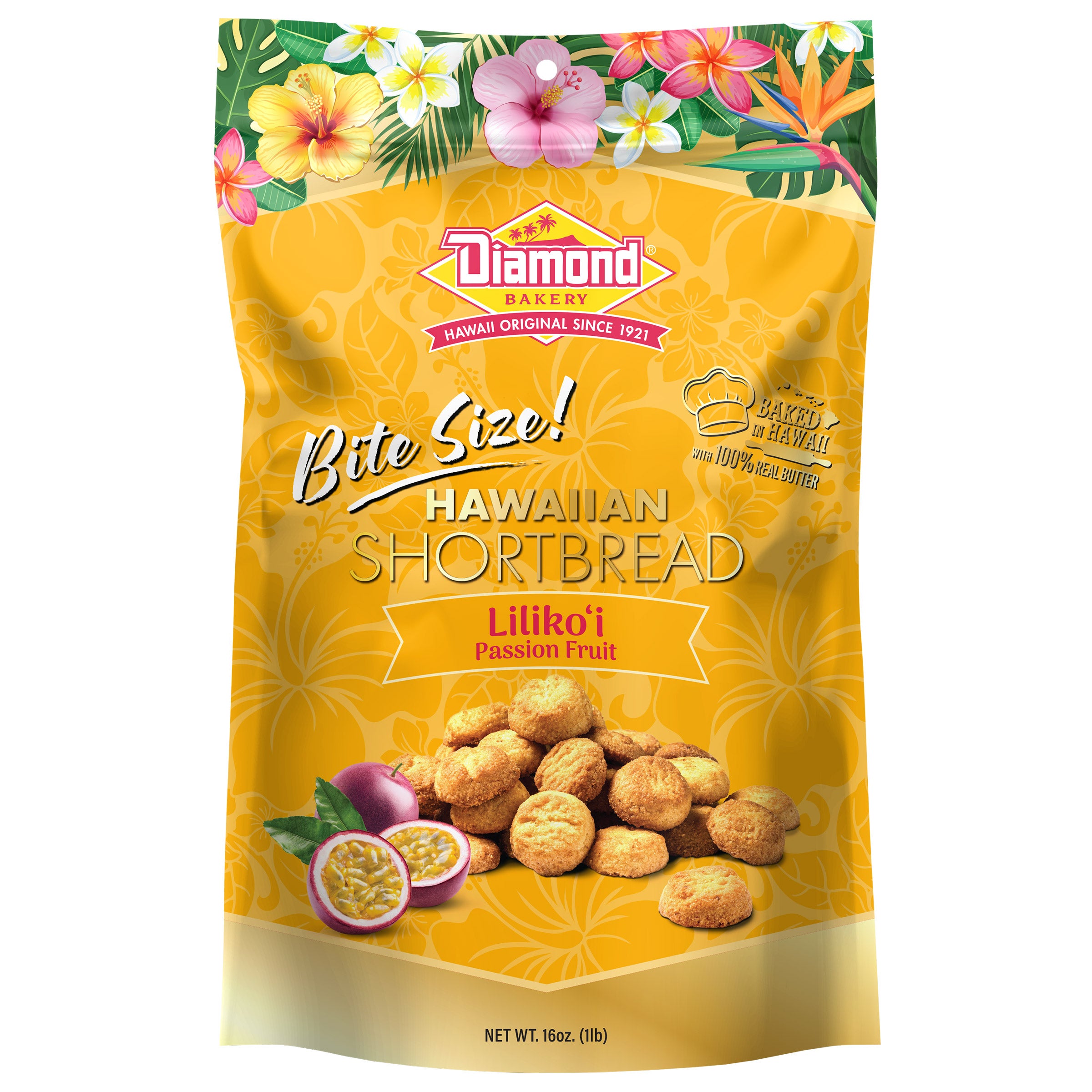 DIAMOND BAKERY LILIKOI SHORTBREAD COOKIES 16 OZ