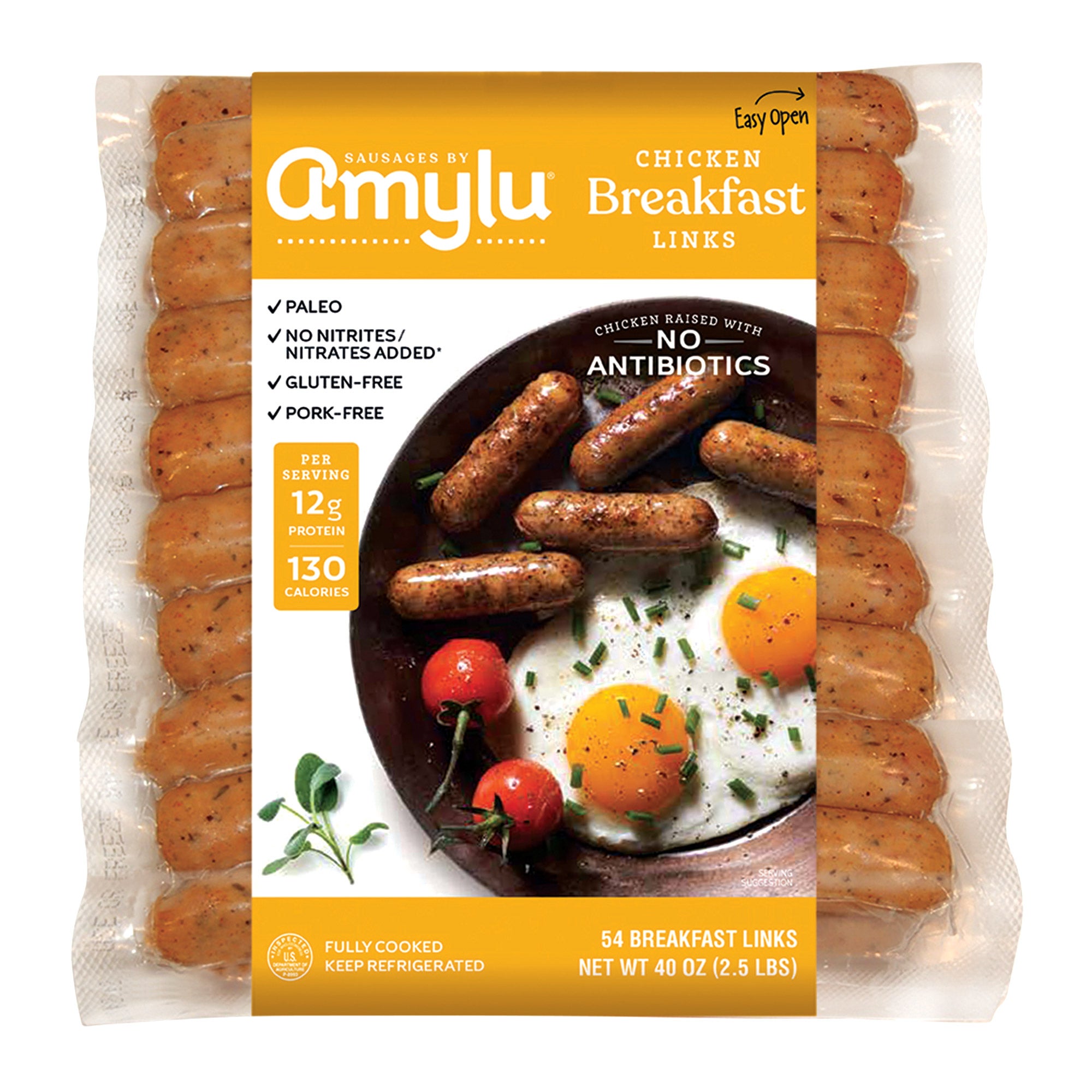 AMYLU ABF CHICKEN BREAKFAST LINKS 40 OZ