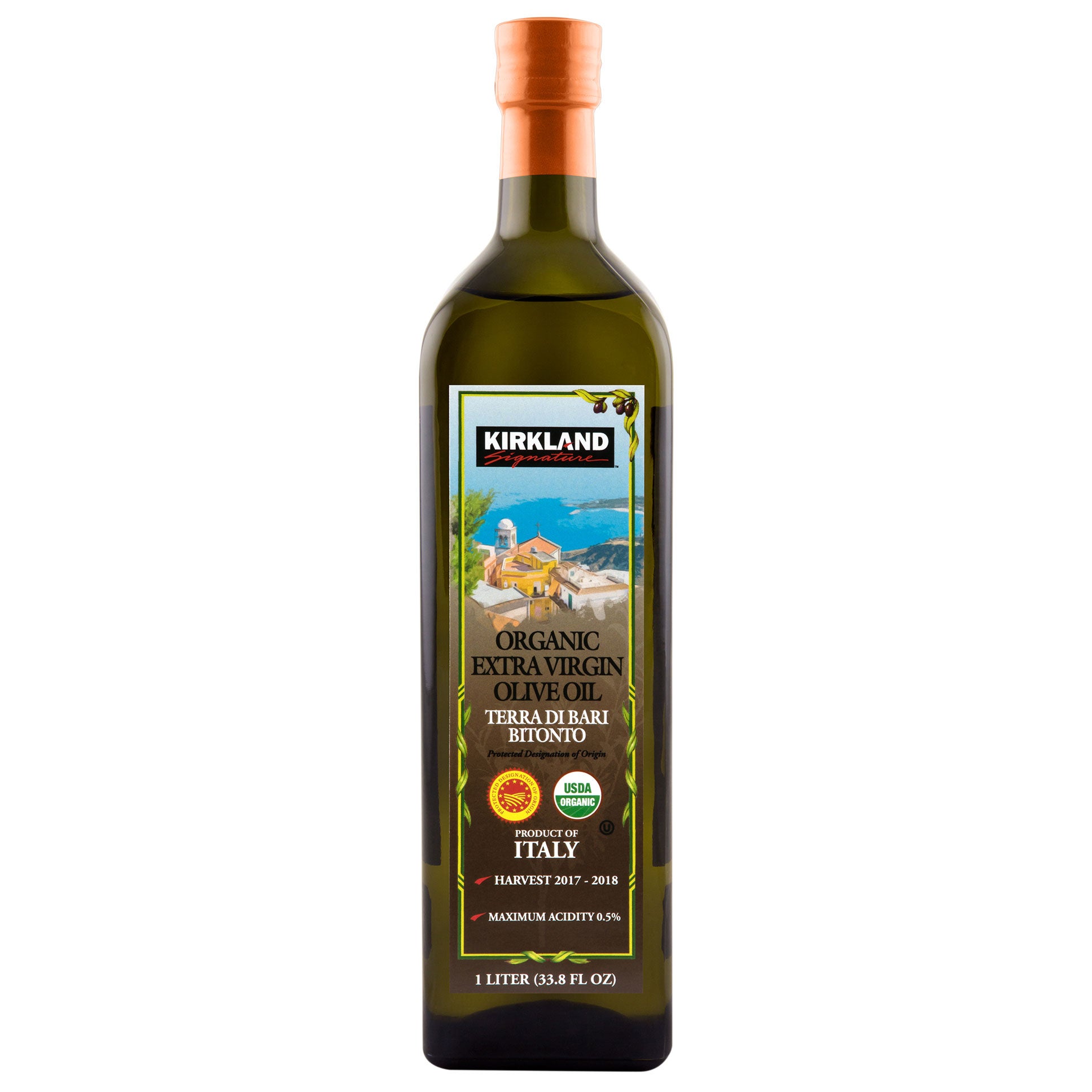 KIRKLAND SIGNATURE ORGANIC EXTRA VIRGIN OLIVE OIL 1 LITER