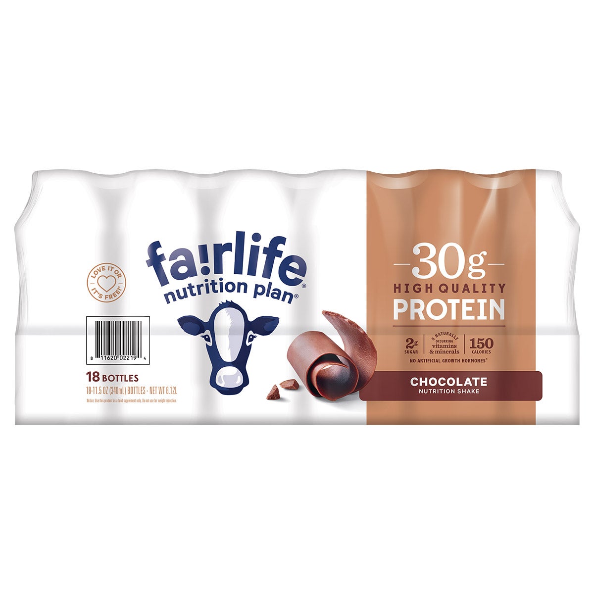 FAIRLIFE PROTEIN SHAKE CHOCOLATE 11.5 FL OZ/18 PK - Image 1