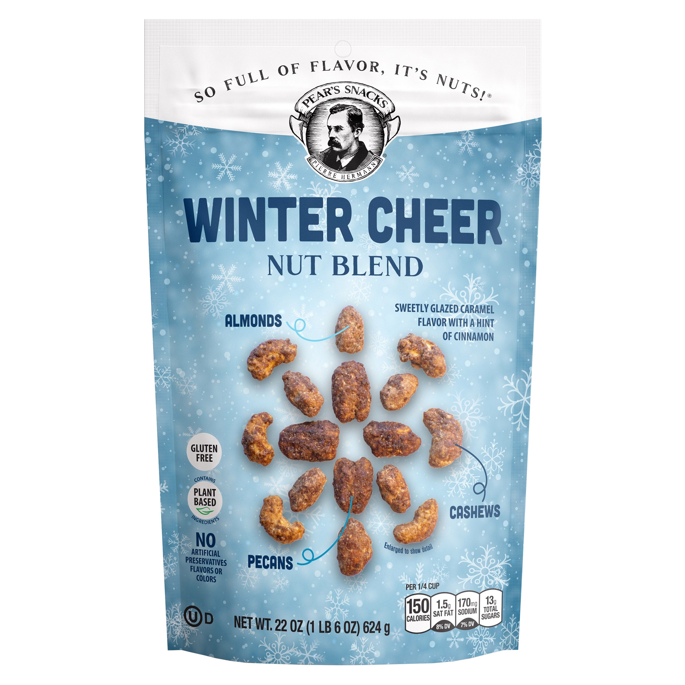 PEAR'S SNACKS WINTER CHEER NUT BLEND 22 OUNCE BAG