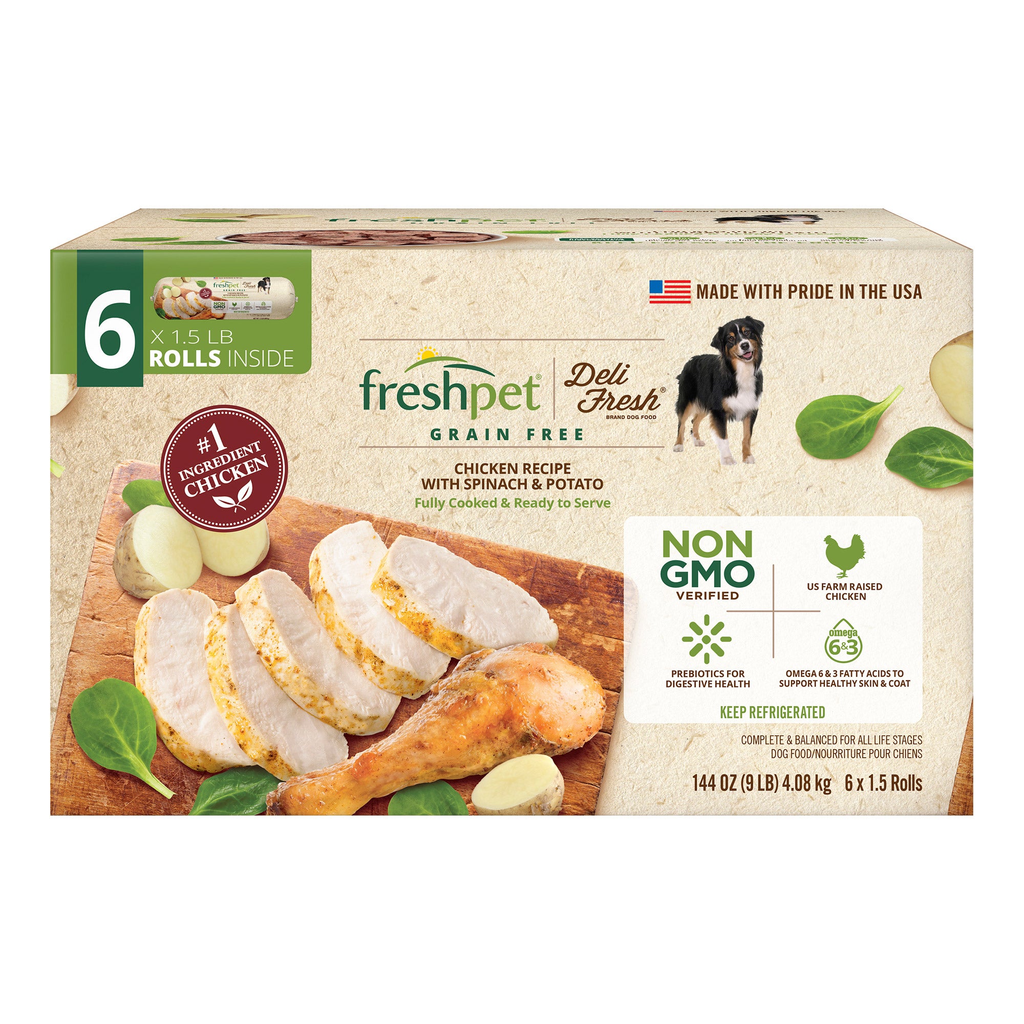 FRESH PET GRAIN FREE CHICKEN W/ POTATO 6 CT / 1.5 LBS