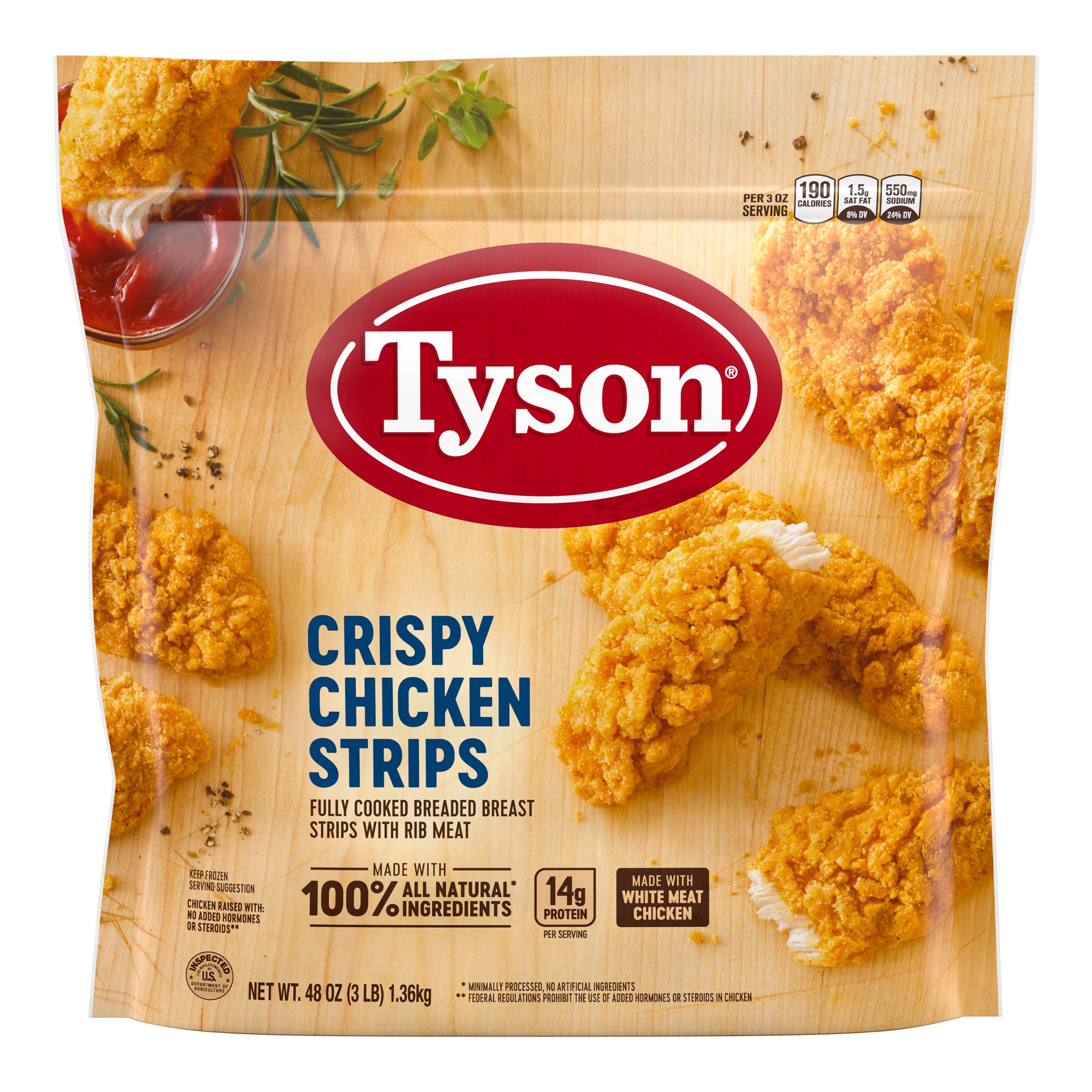 TYSON CRISPY CHICKEN STRIPS 3LB