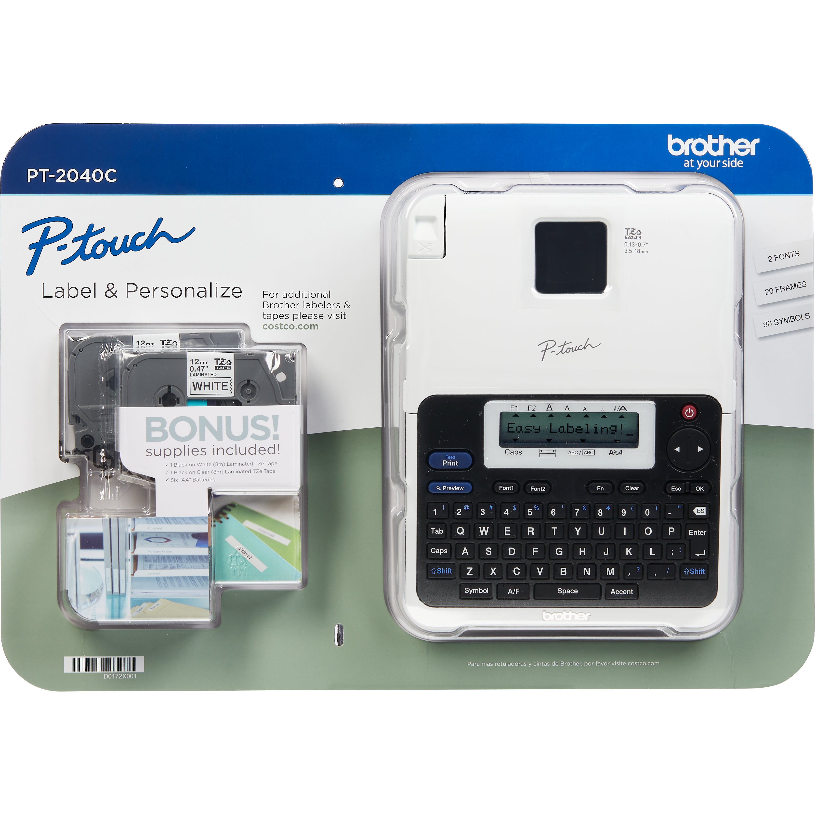BROTHER P-TOUCH PT-2040C LABELER - Image 1