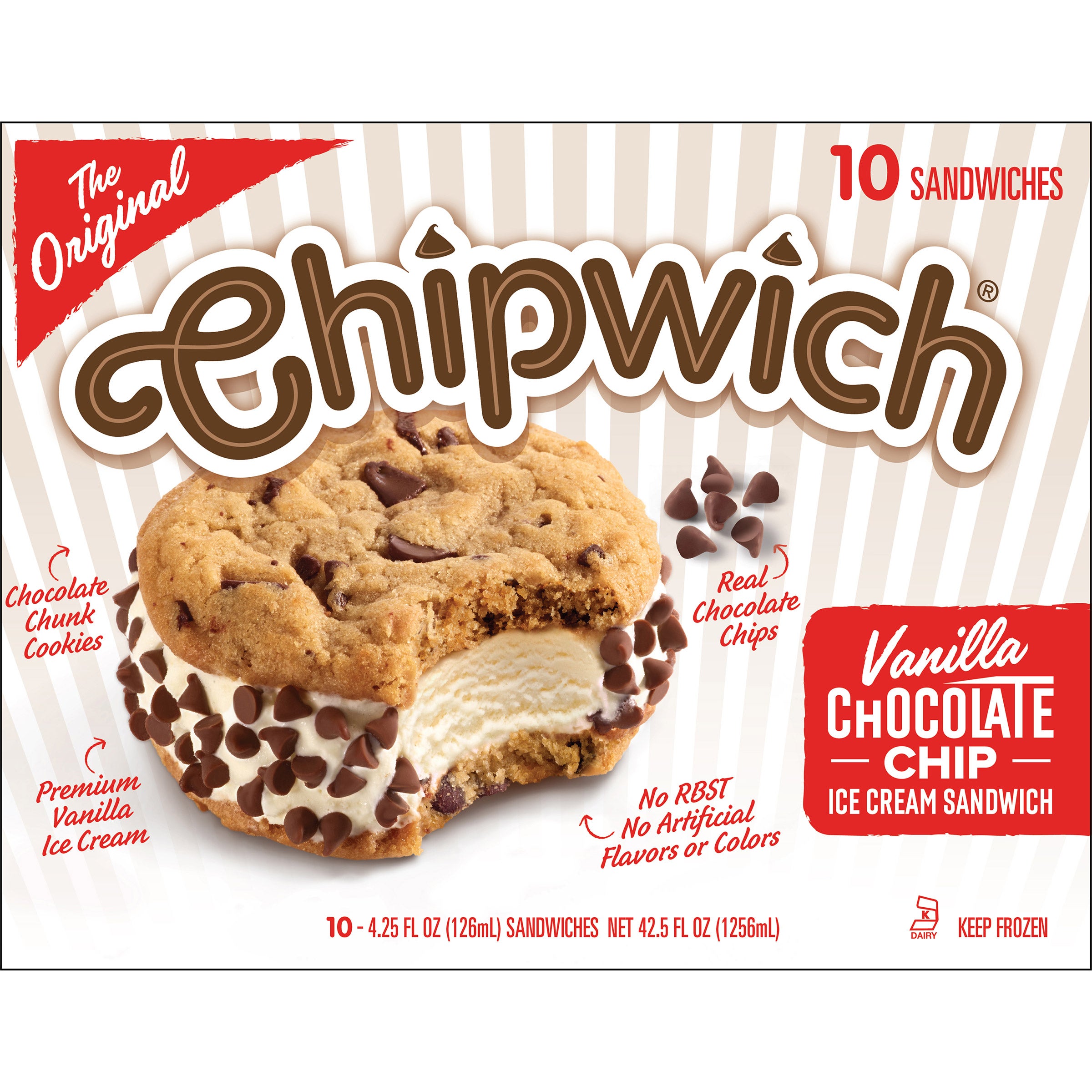 CHIPWICH ICE CREAM SANDWICH 10 CT