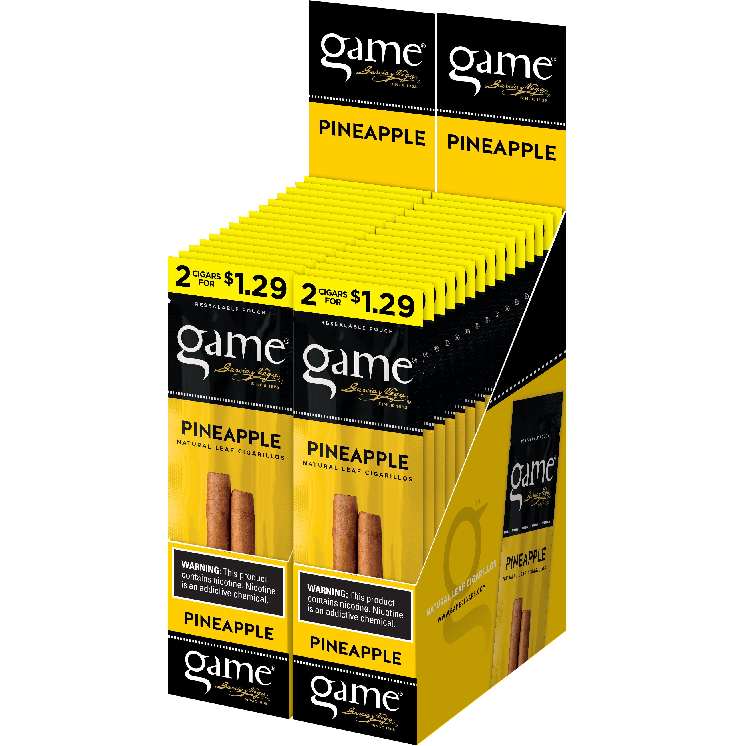 GAME FOILFRESH FLAVOR CIGARILLOS PINEAPPLE 30 CT 2/$1.29