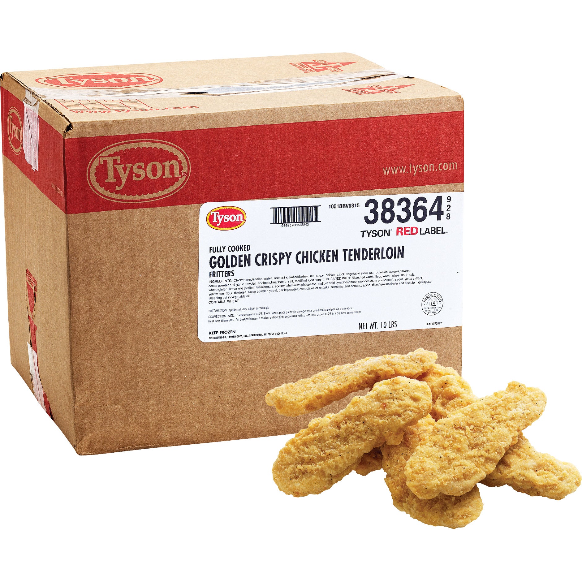 TYSON BREADED CHICKEN TENDER 10 LB - Image 1