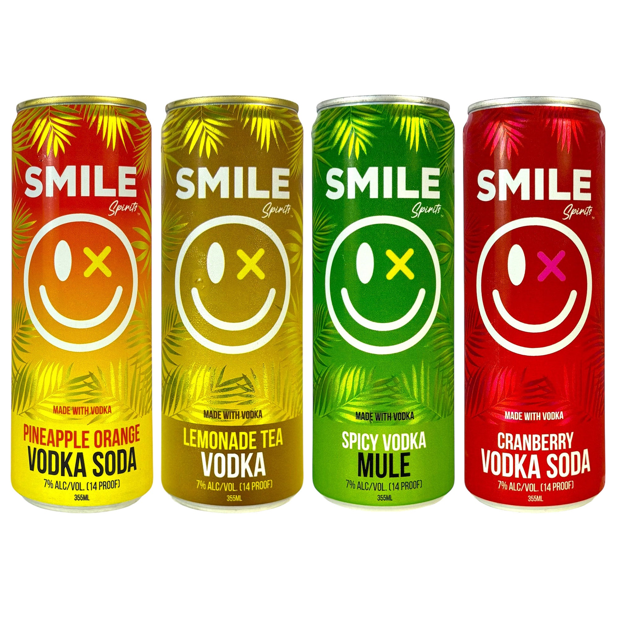 SMILE SPIRITS VODKA VARIETY PACK SAN DIEGO 8/12OZ CANS