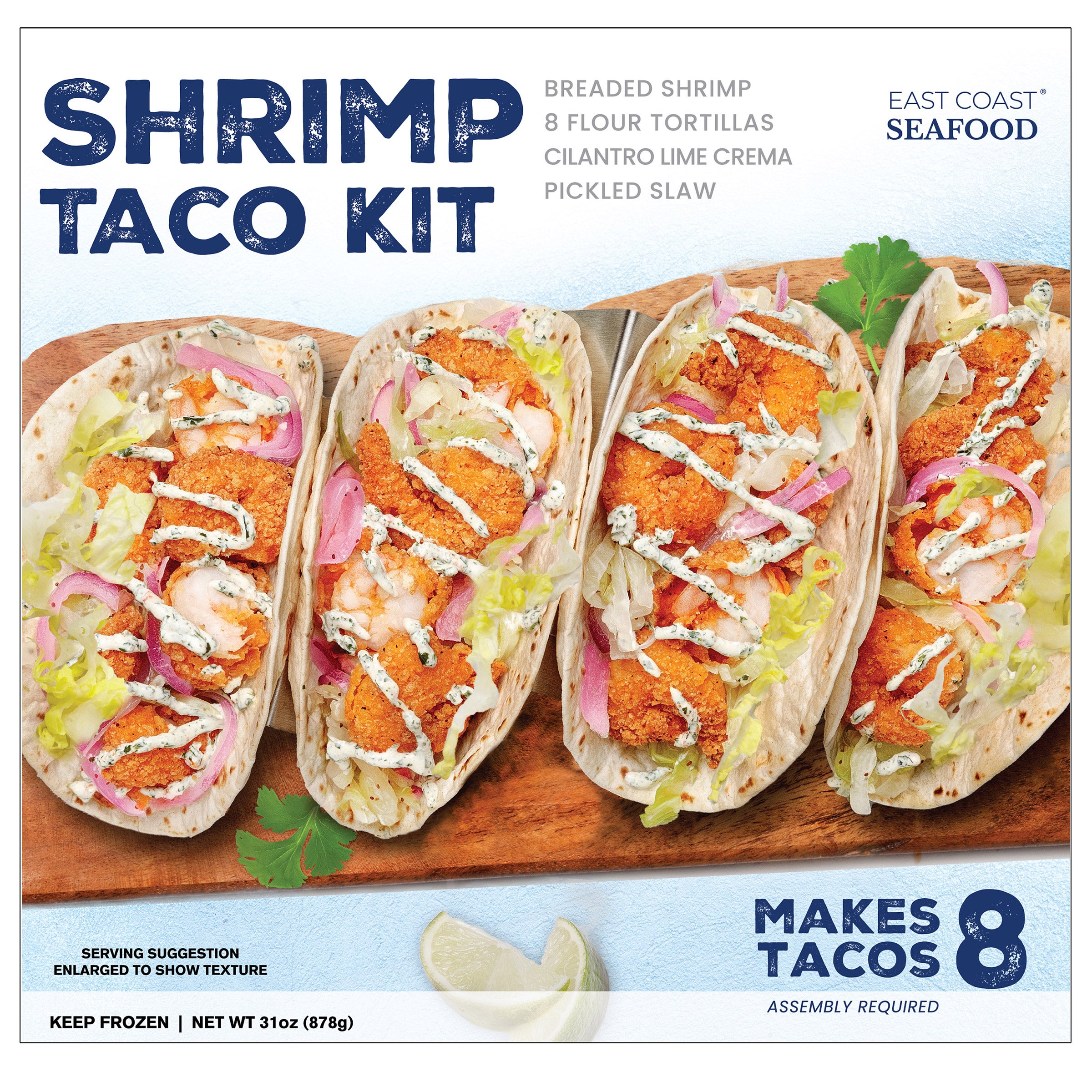 EAST COAST SEAFOOD SHRIMP TACOS KIT 8 CT