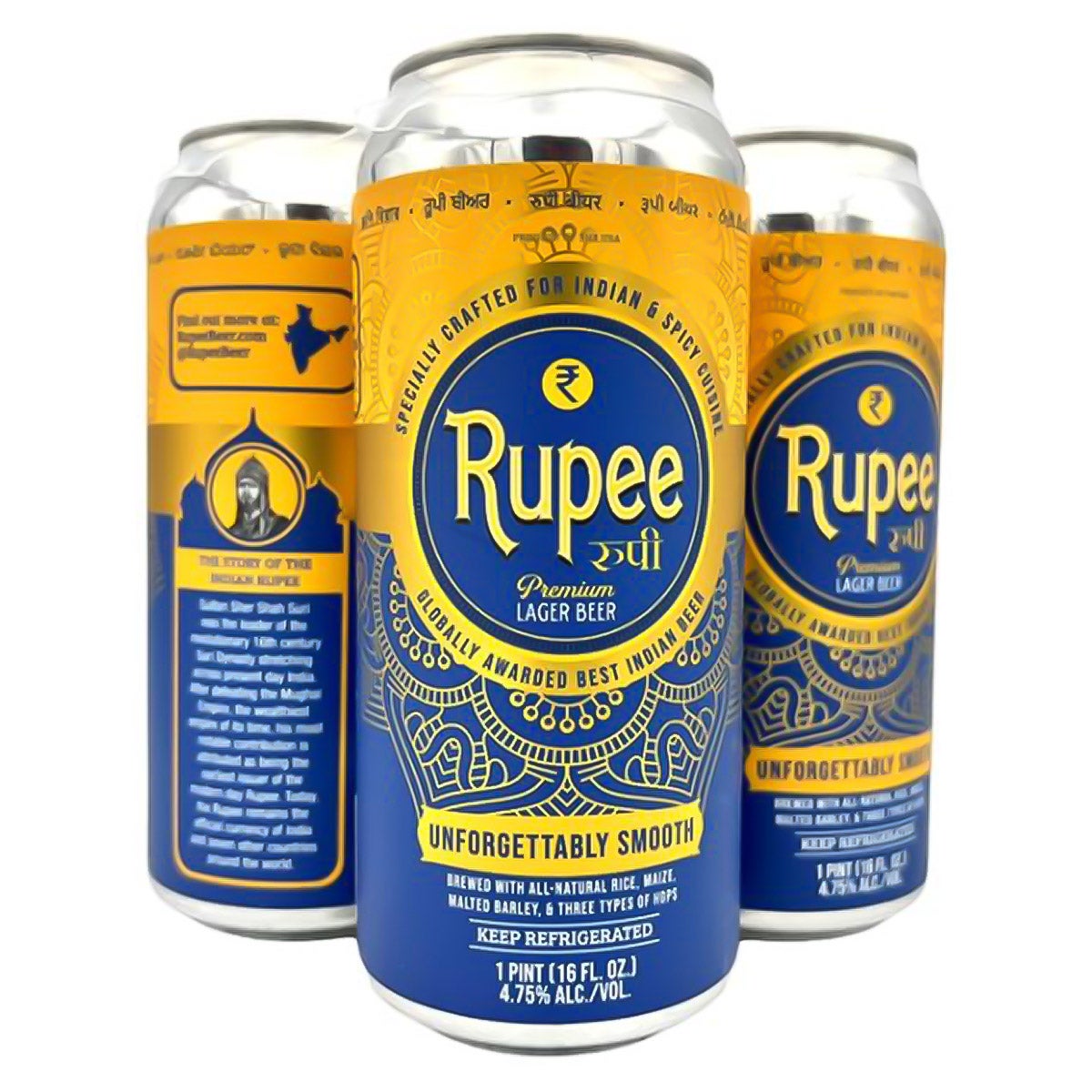 RUPEE BASMATI RICE LAGER 4/16 OZ CANS