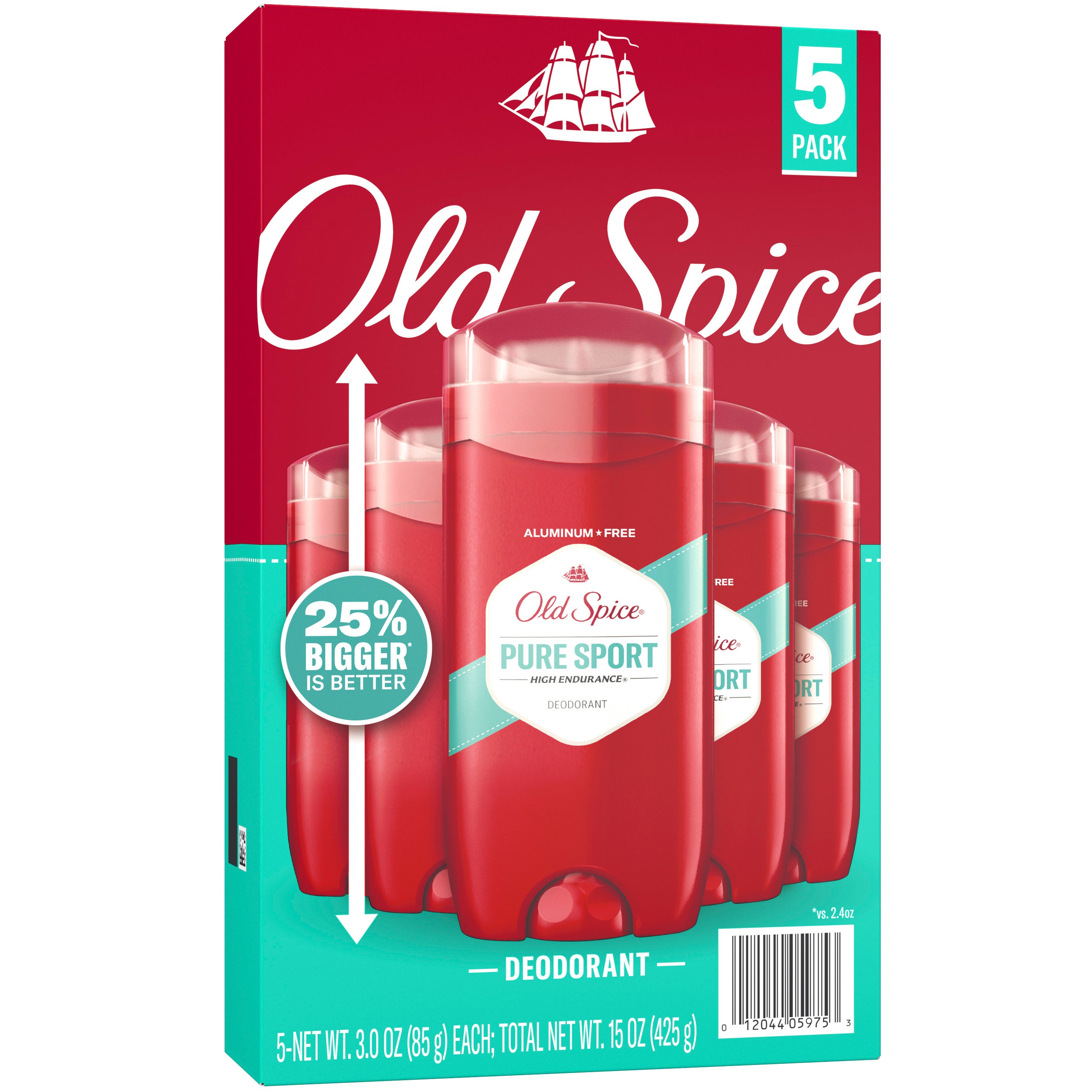 OLD SPICE PURE SPORT DEODORANT 5/3.0 OZ - Image 1
