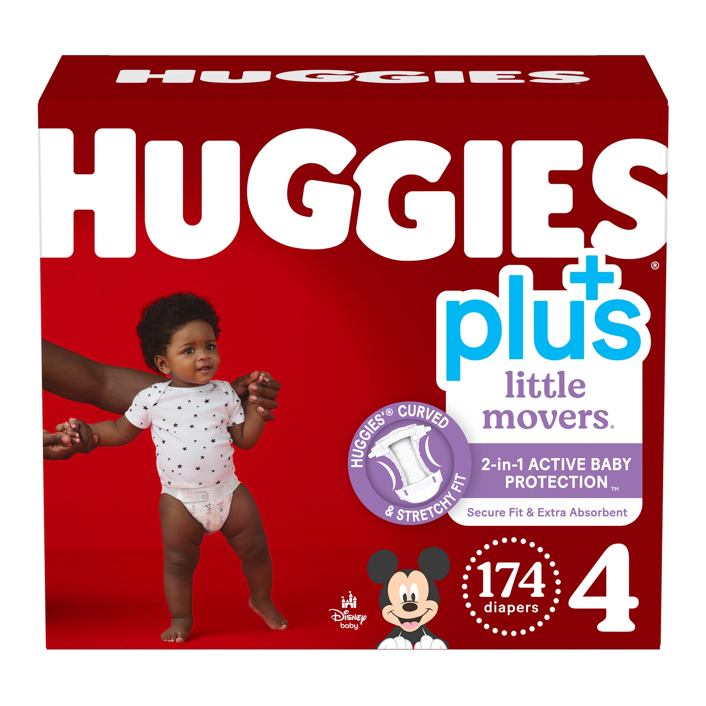 HUGGIES LITTLE MOVERS PLUS SIZE 4 - 174 COUNT - Image 1
