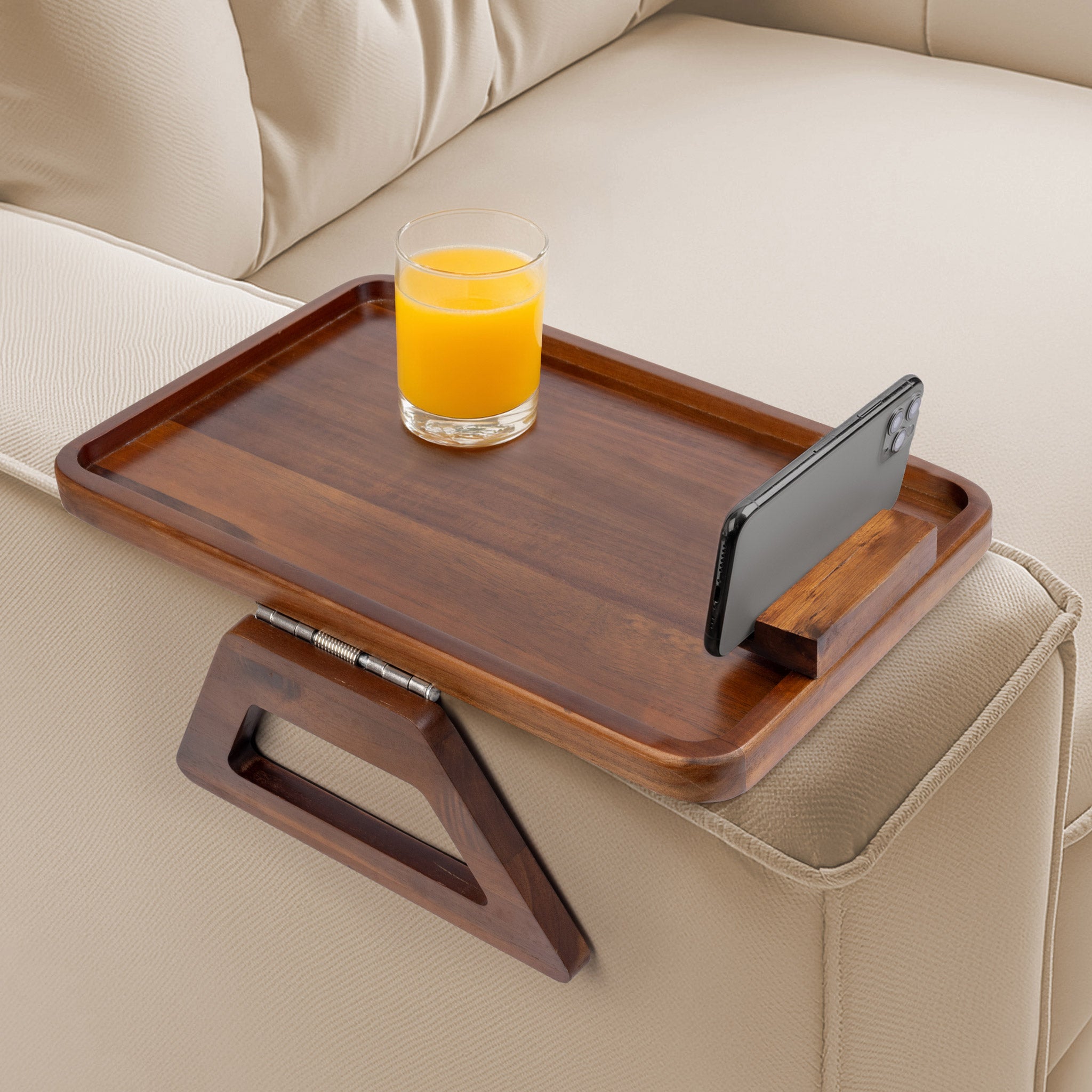 SMARTDESIGN ACACIA SOFA ARM TRAY