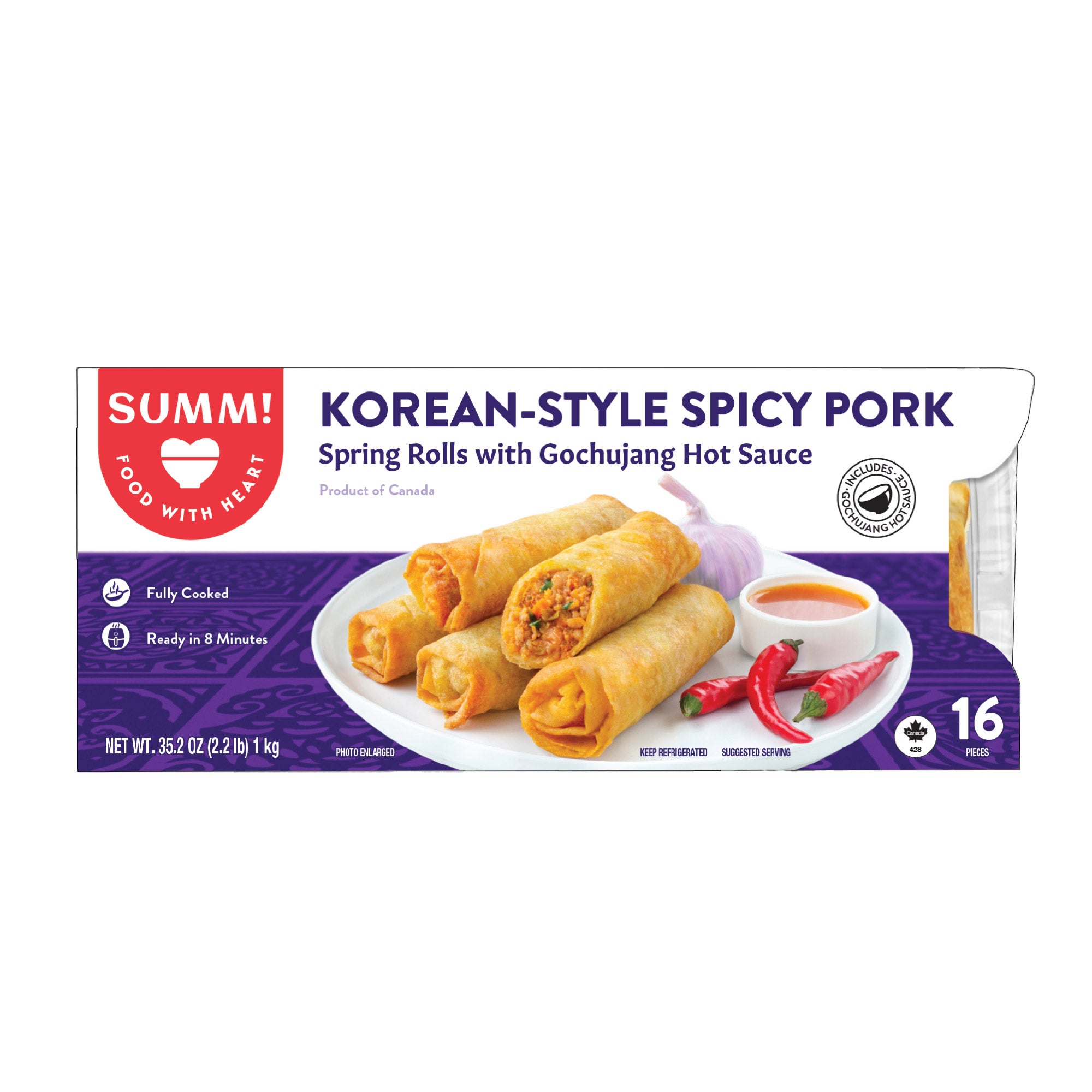 SUMM! KOREAN SPICY PORK SPRING ROLL 16 CT