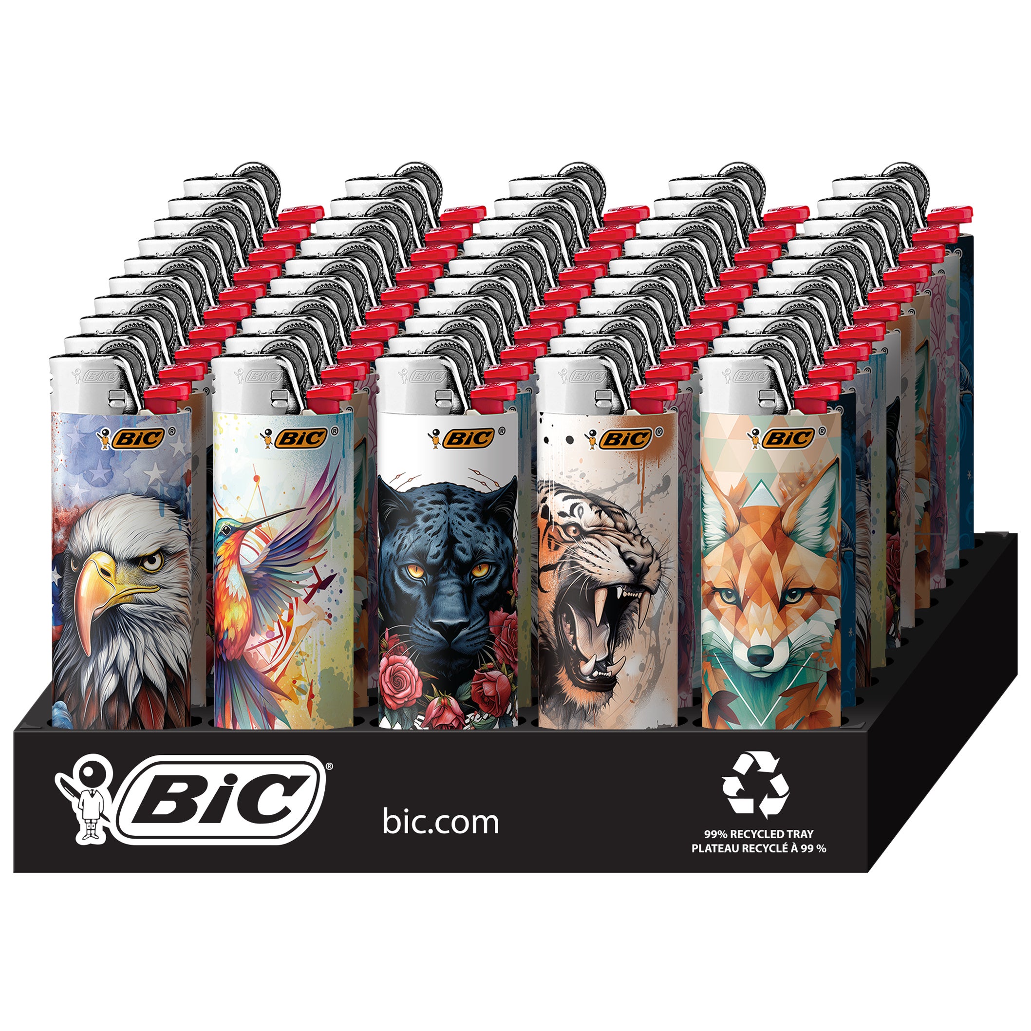 BIC LIGHTERS TATTOOS 50 CT TRAY - Image 1