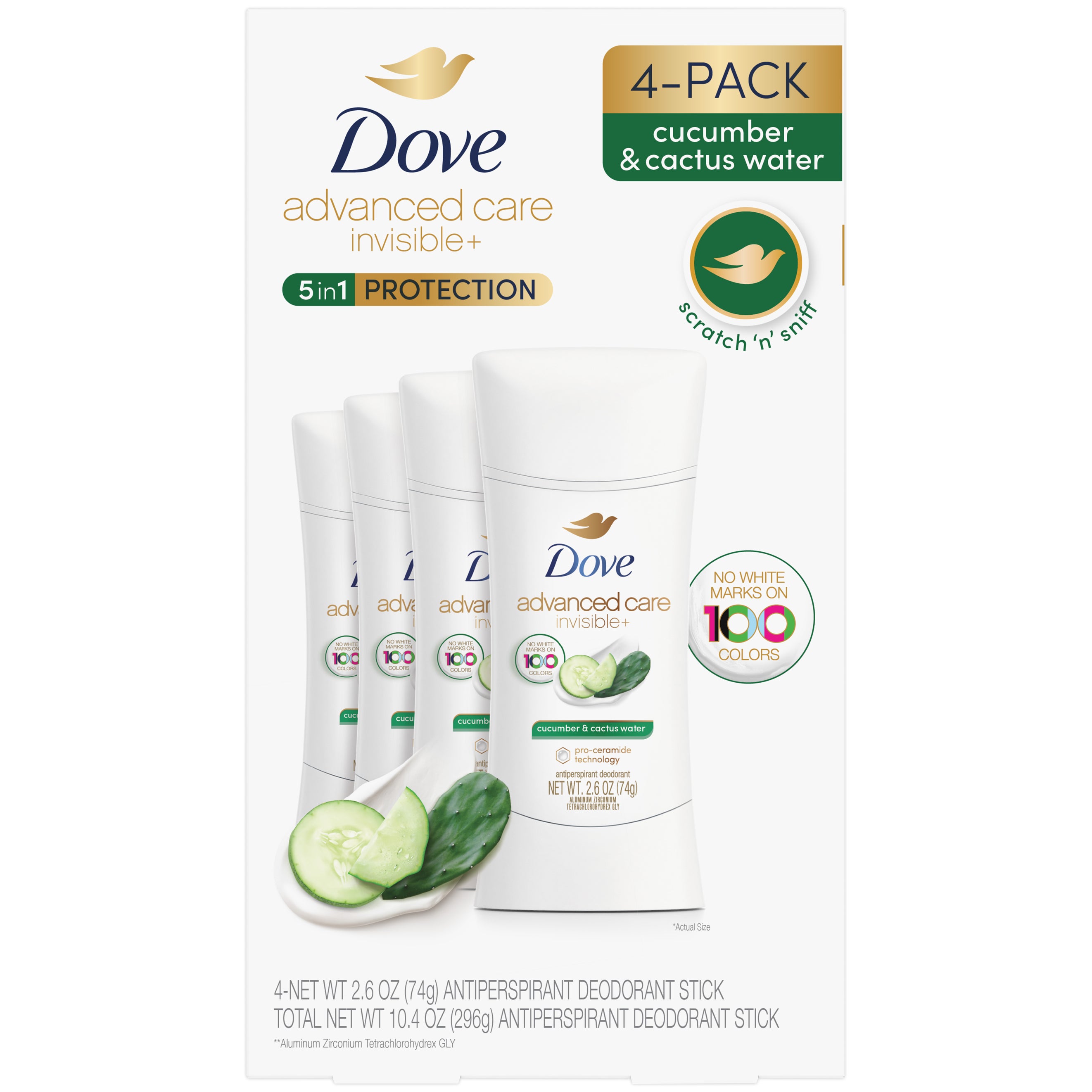 DOVE ADV CARE INVISIBLE+ ANTIPERSPIRANT 4/2.6OZ - Image 1