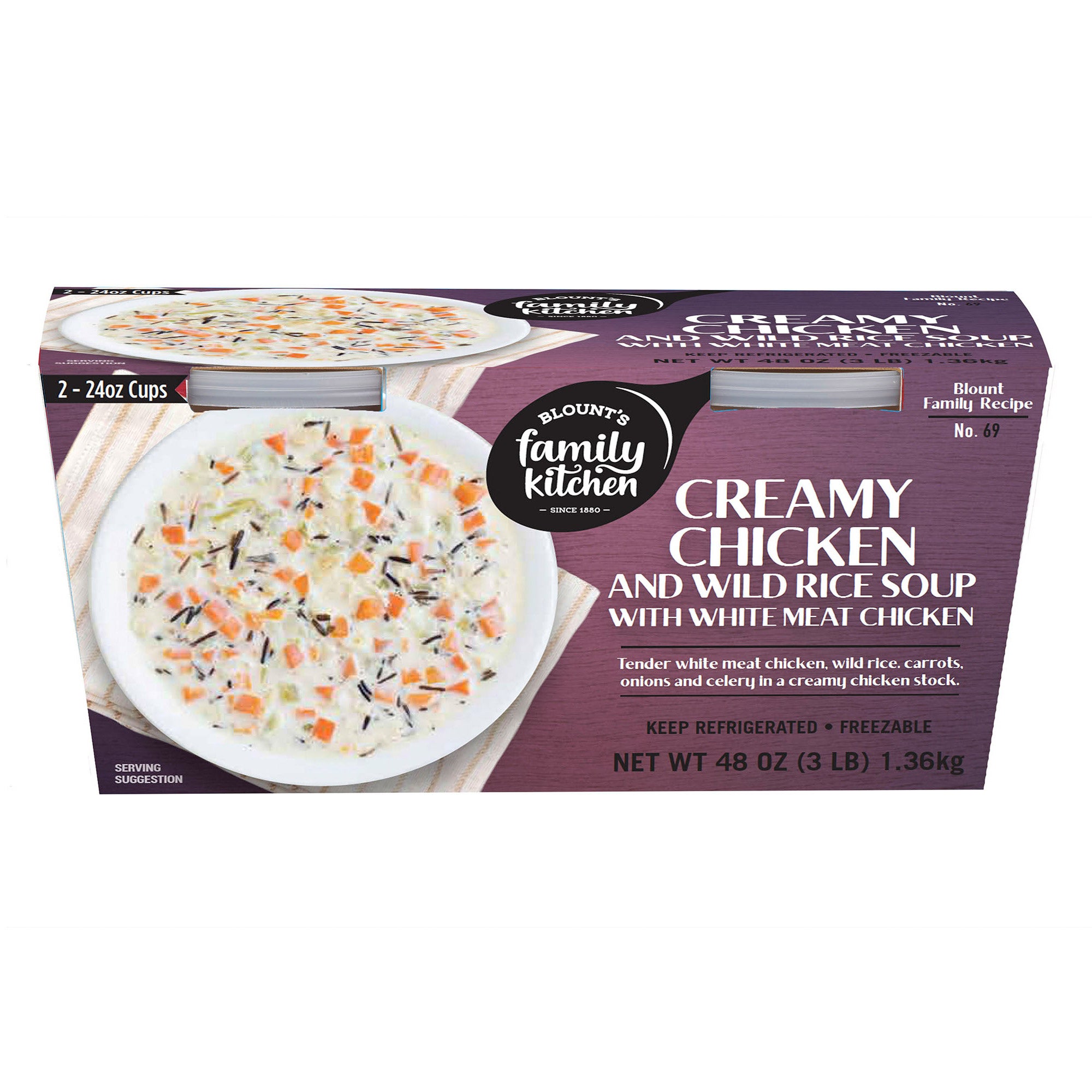 BLOUNT FAMILY KITCHEN CHICKEN & WILD RICE 2 / 24 OZ - Image 1