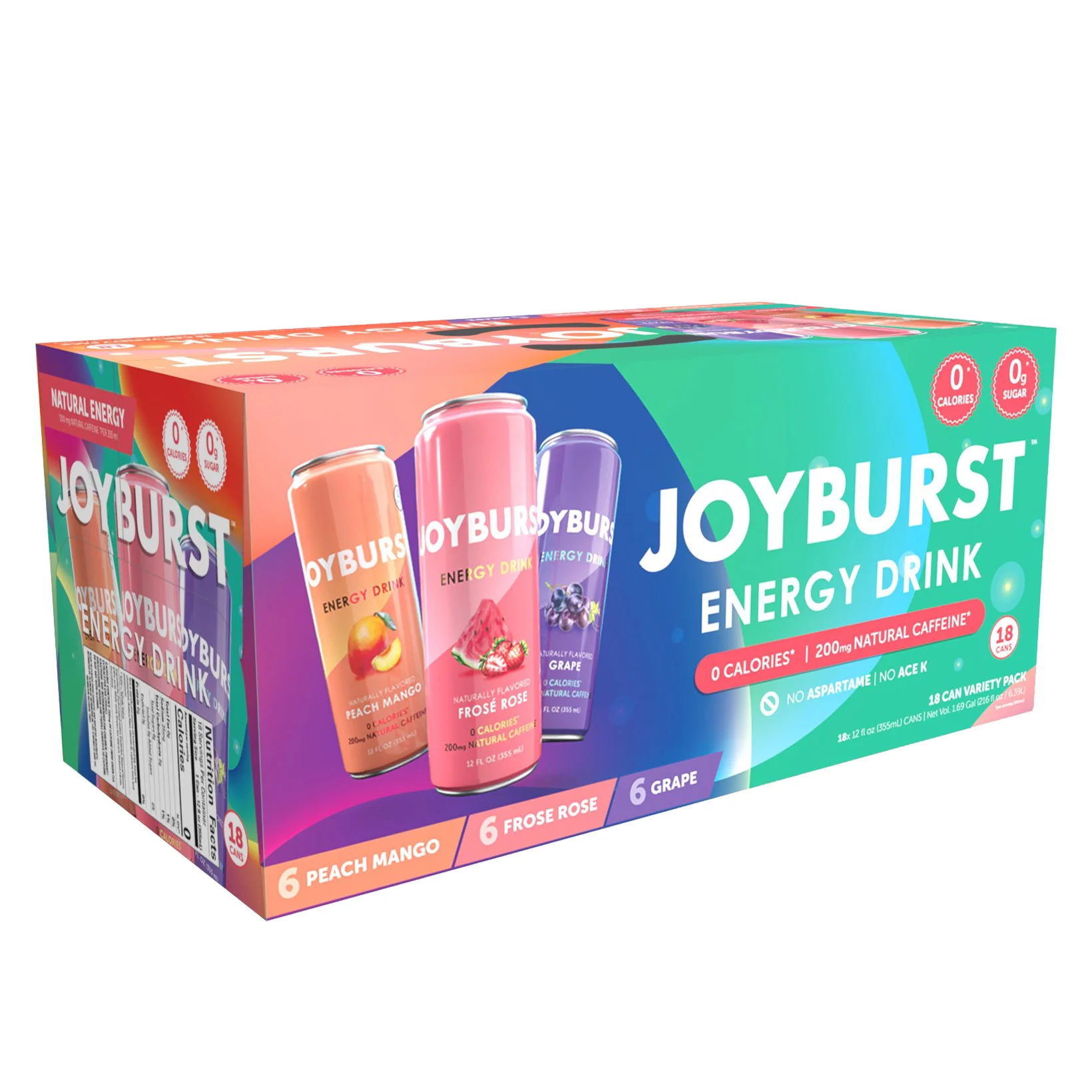 JOYBURST NATURAL ENERGY VP 18/12 OUNCE CANS - Image 1