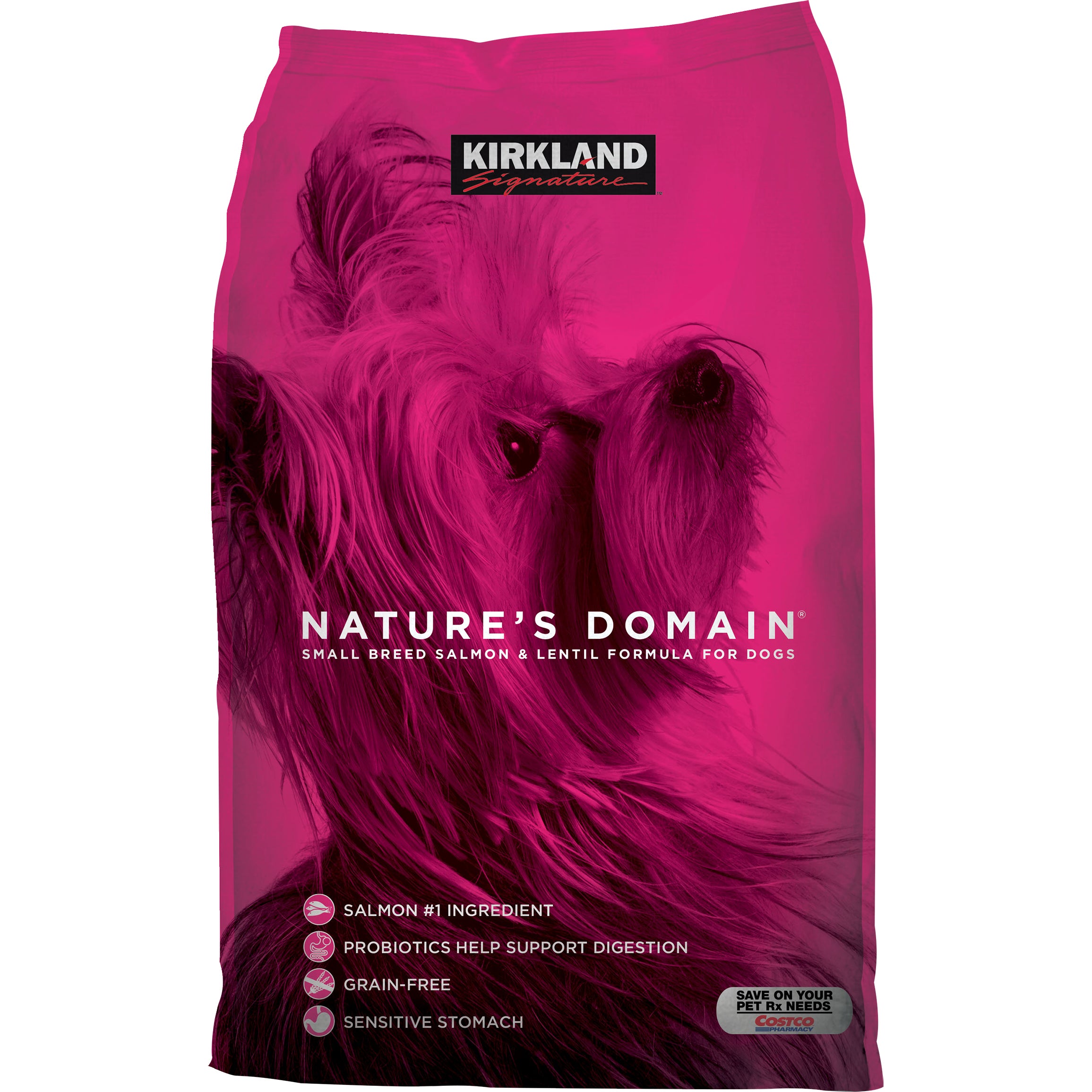 KS NATURE'S DOMAIN SALMON & LENTIL SM. BREED DOG FD 20LBS - Image 1
