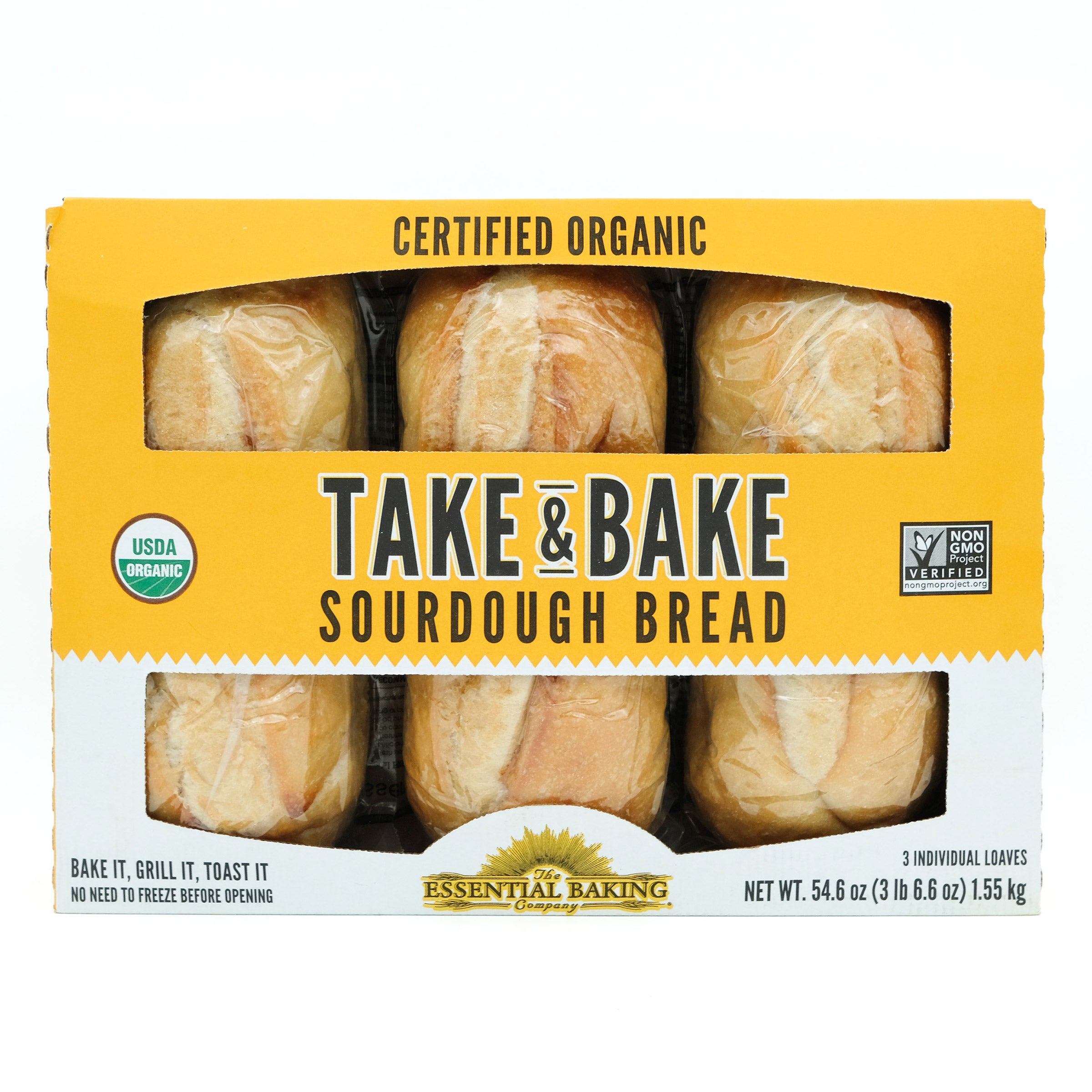 ESSENTIAL BAKING CO. ORGANIC SOURDOUGH 3/18.2 OUNCE LOAVES - Image 1