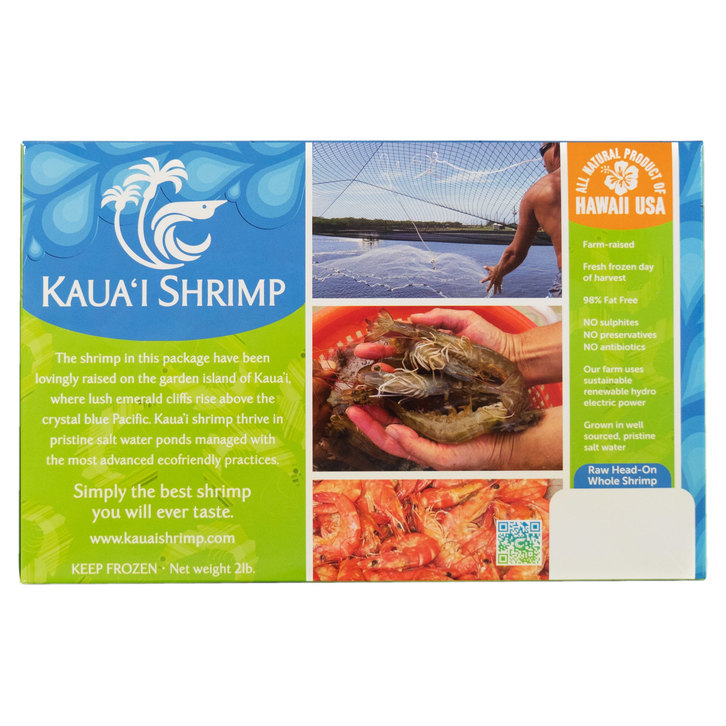 KAUAI SHRIMP HEAD/SHELL ON IQF 2.0 LBS