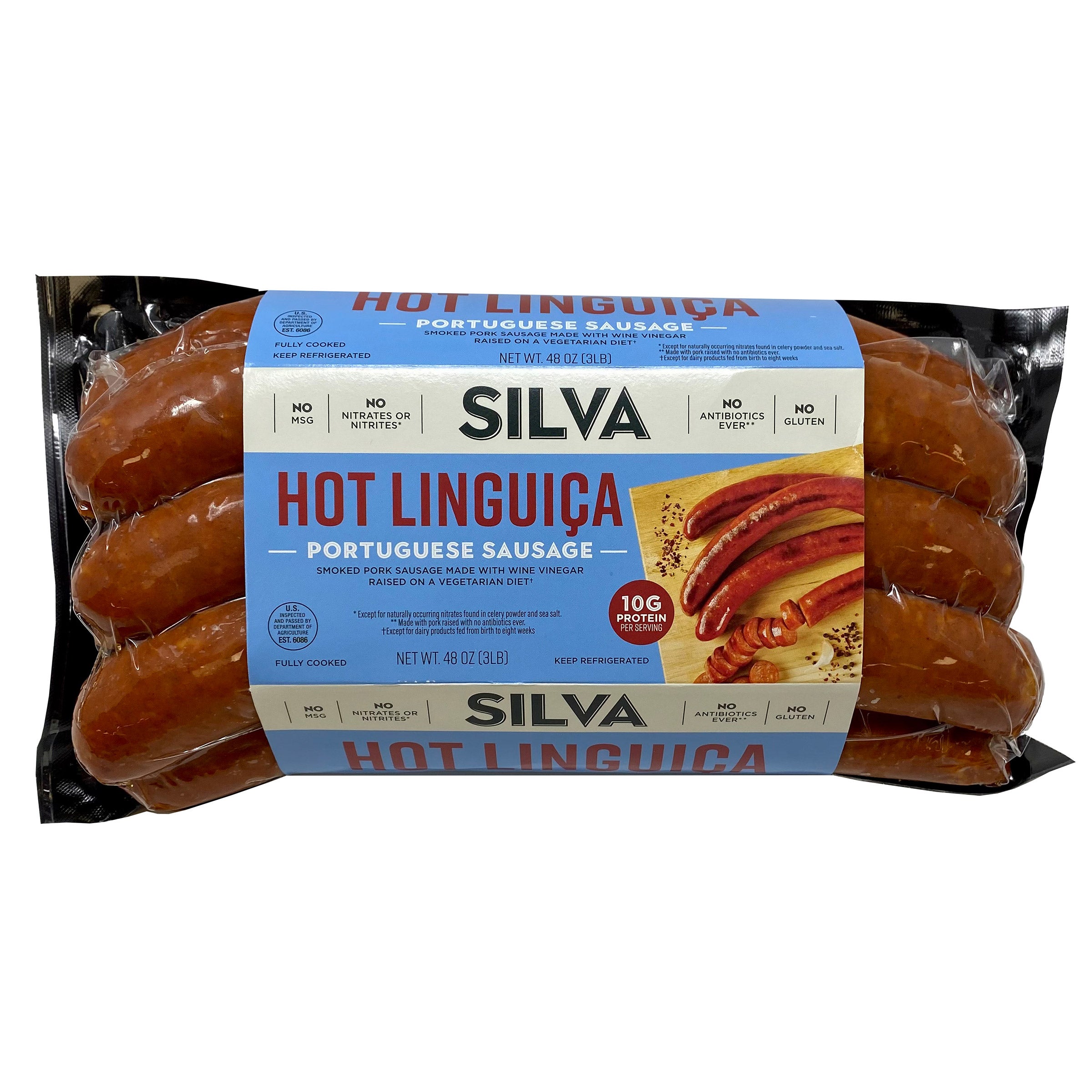SILVA HOT PORK LINGUICA 3 POUNDS
