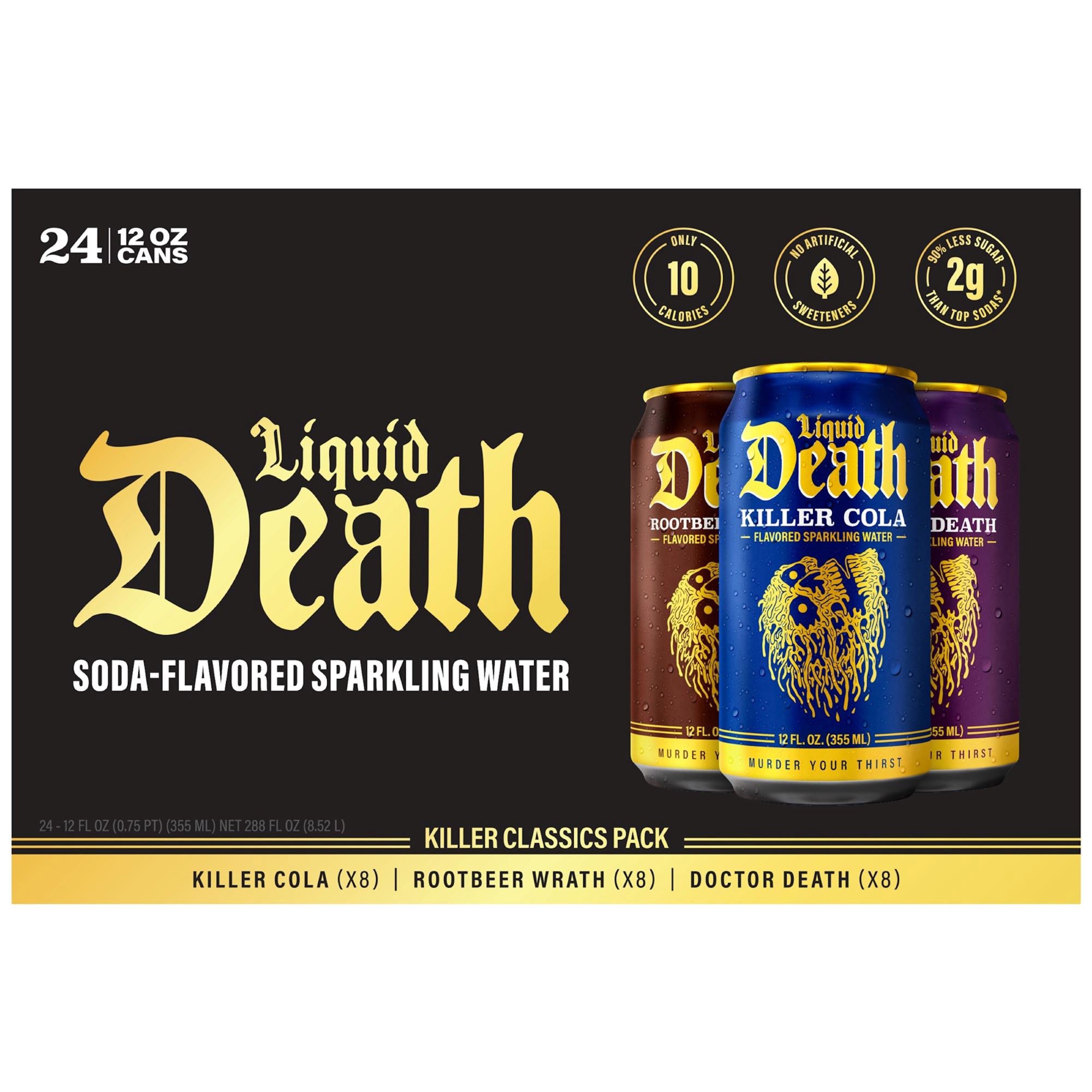 LIQUID DEATH SODA VARIETY PACK 24/12OZ - Image 1