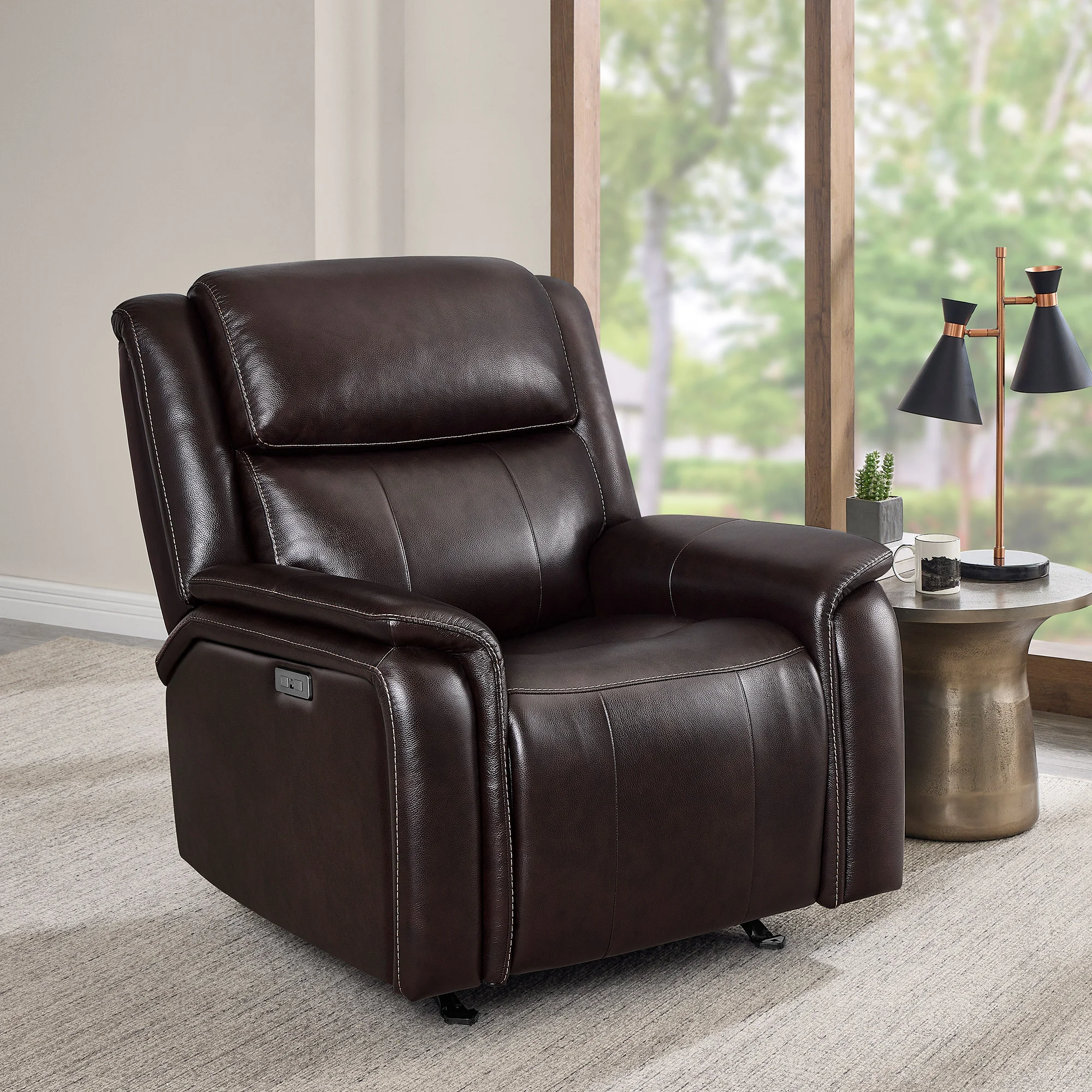 BARCALOUNGER BRYSON LEATHER POWER RECLINER - Image 1