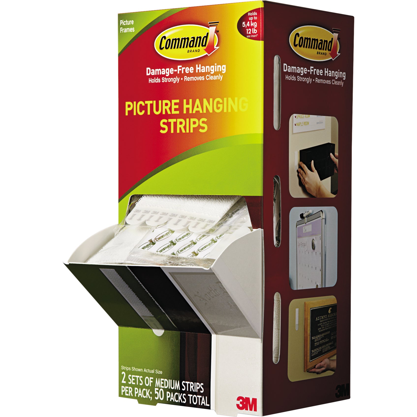 3M WHITE PICTURE HANGING STRIPS MMM17201PK 50CT - Image 1