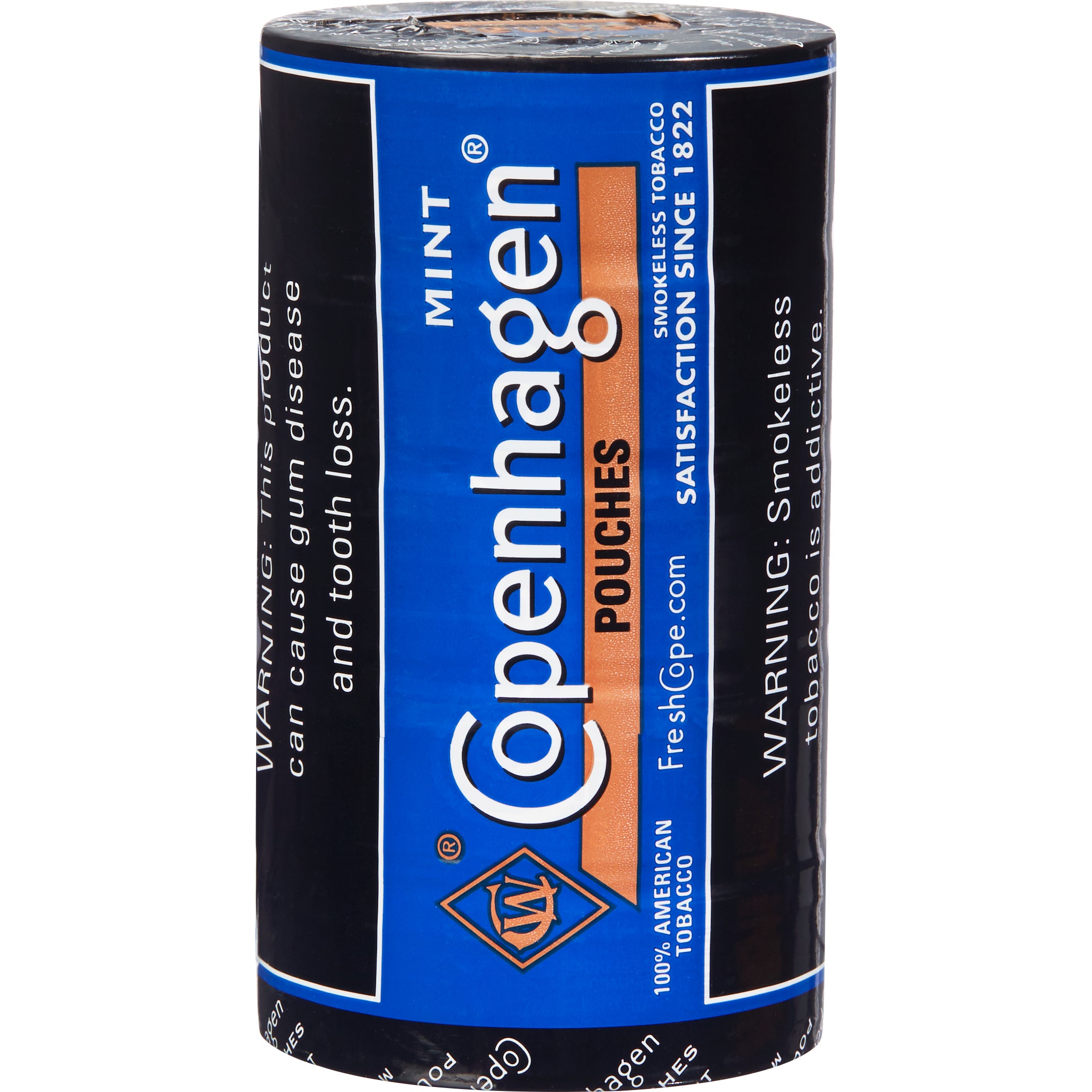 US TOBACCO COPENHAGEN MINT POUCH 5/.82 OZ CAN ROLL