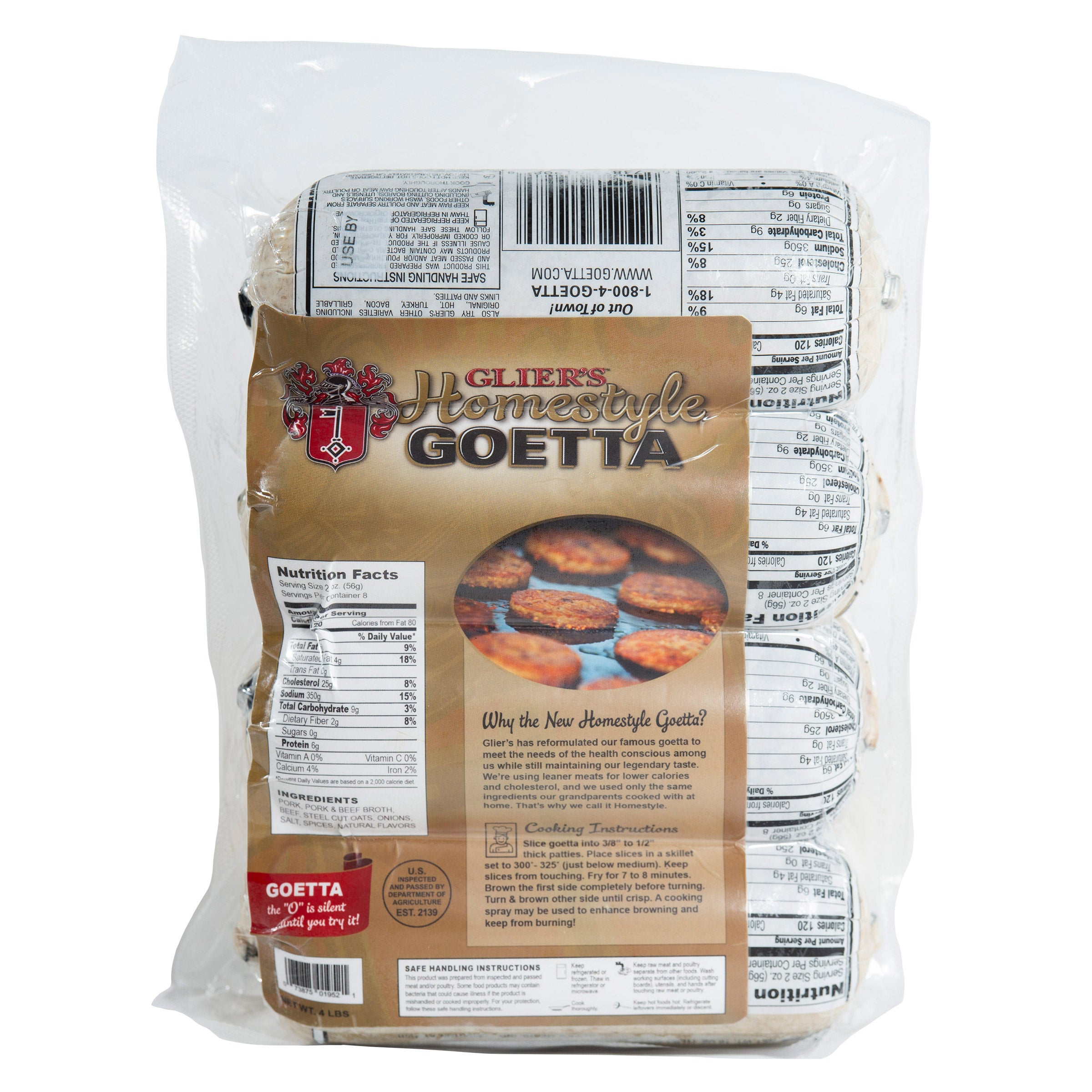 GLIER'S HOMESTYLE GOETTA 4 POUND PACKAGE - Image 1