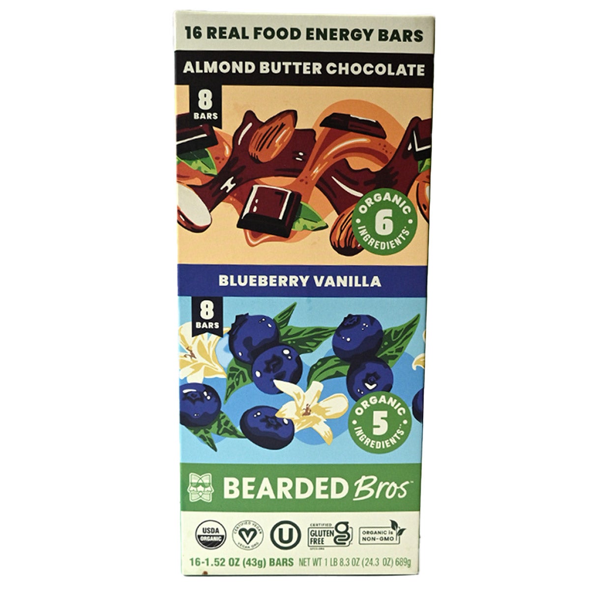 BEARDED BROTHERS ORGANIC ENERGY BARS 16 PACK - Image 1